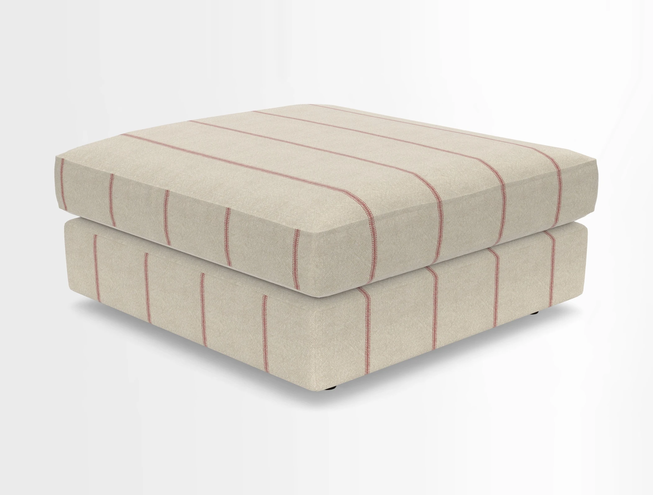 Slingsby fixed cover Footstool in Two Tone Plain Biscuit