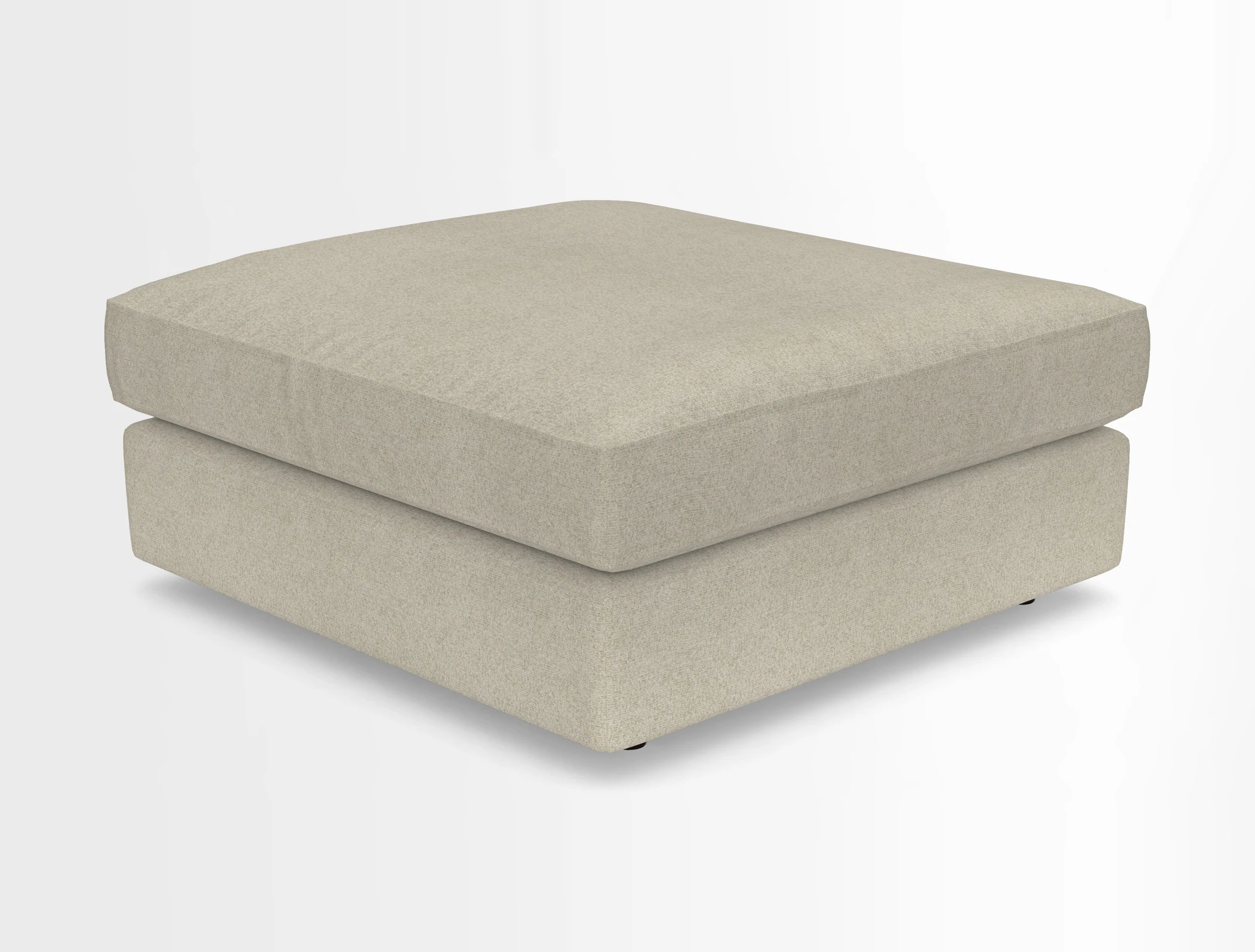 Slingsby fixed cover Footstool in Two Tone Plain Biscuit