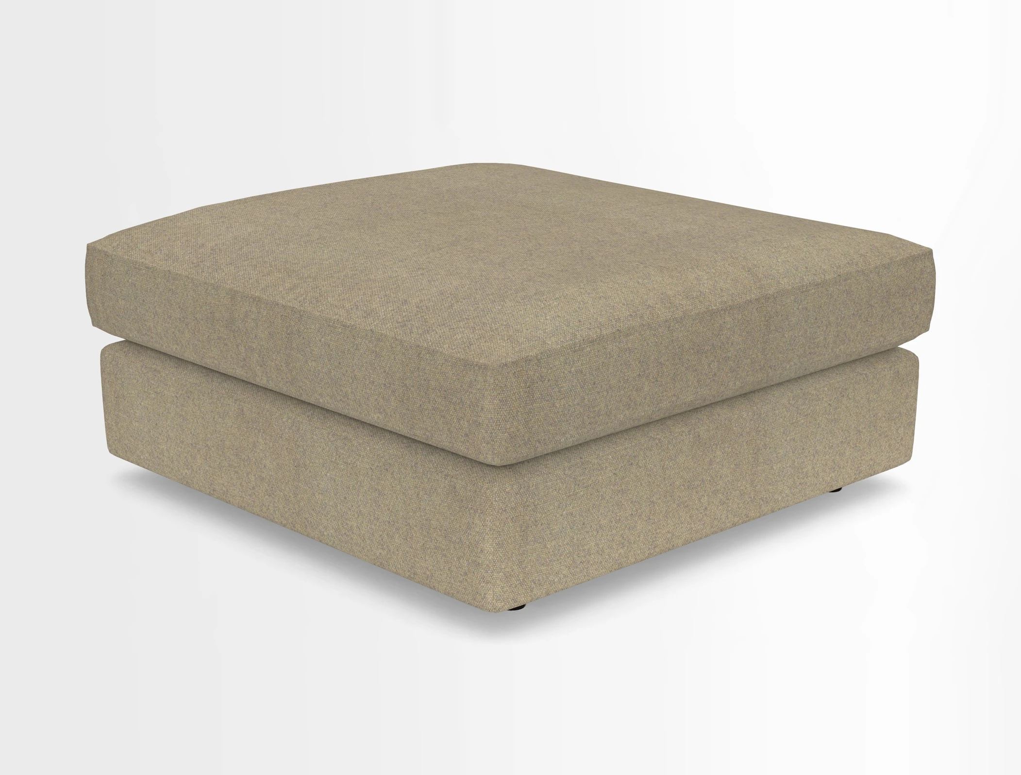 Slingsby fixed cover Footstool in Two Tone Plain Biscuit