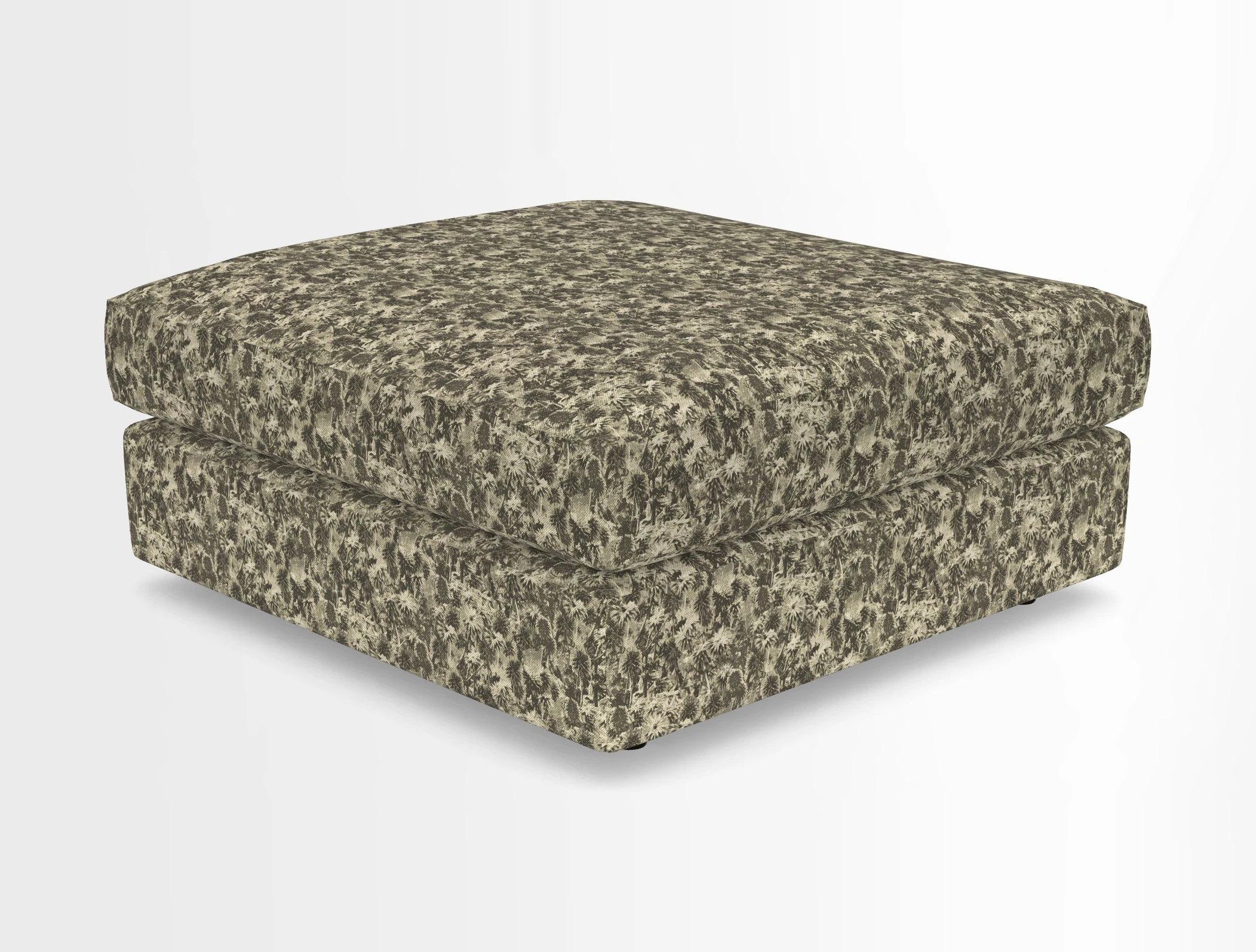 Slingsby fixed cover Footstool in Two Tone Plain Biscuit