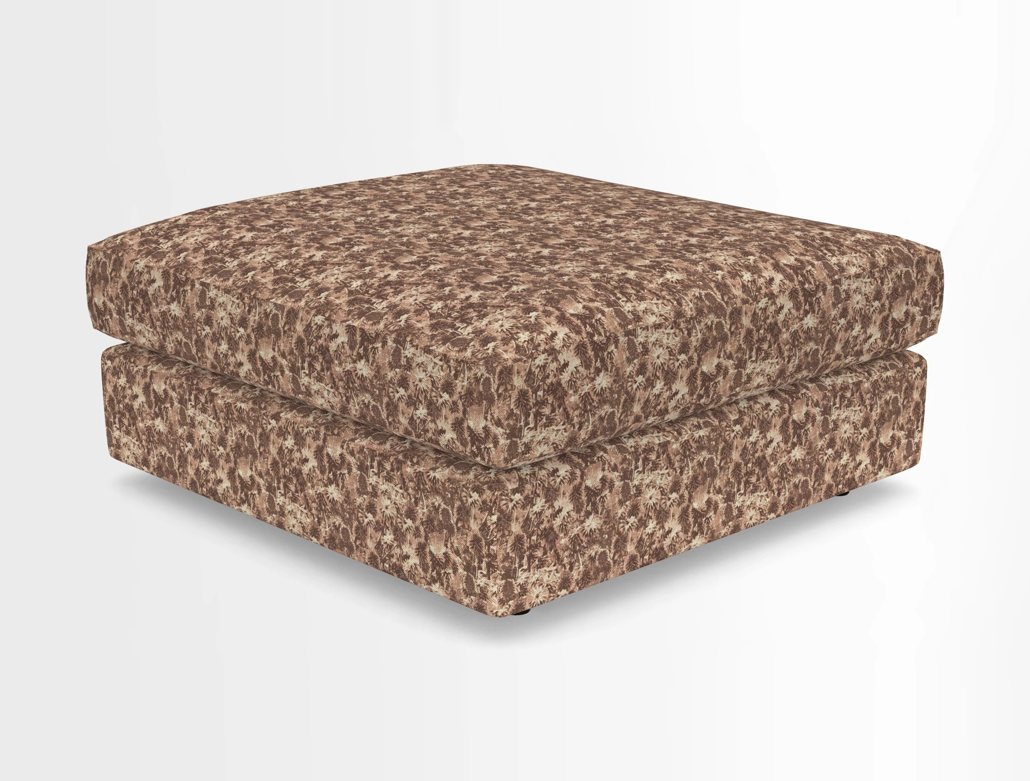 Slingsby fixed cover Footstool in Two Tone Plain Biscuit