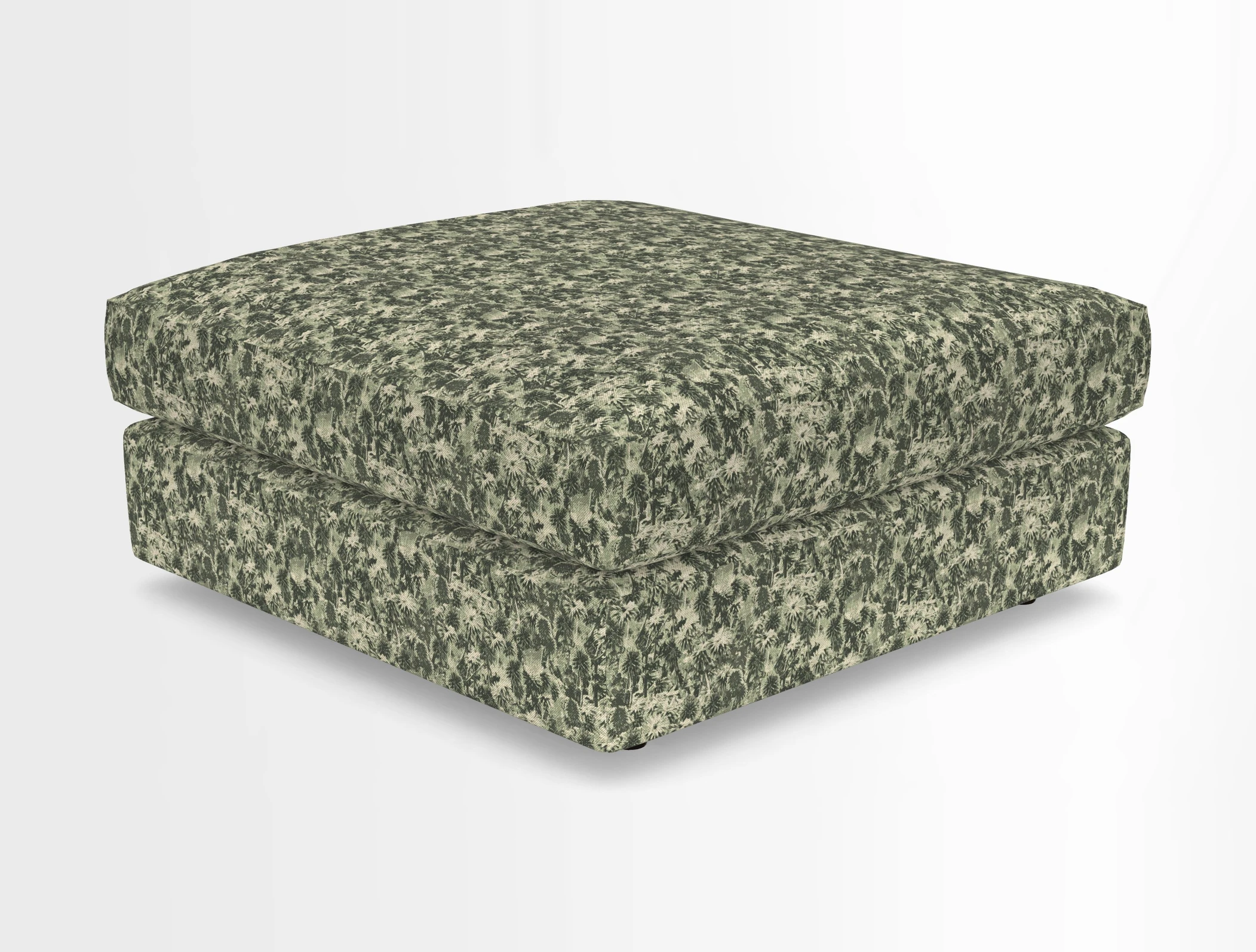 Slingsby fixed cover Footstool in Two Tone Plain Biscuit