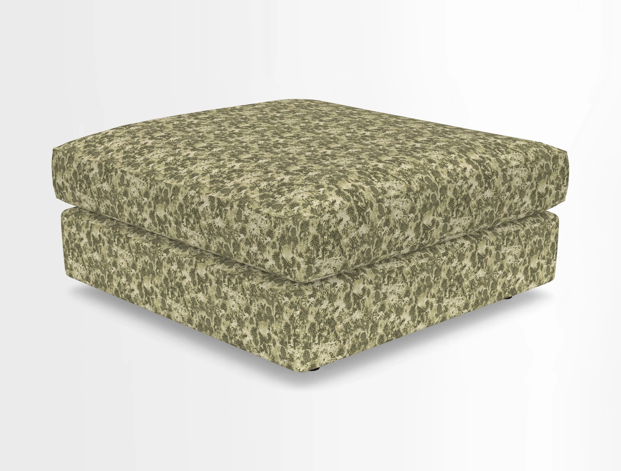 Slingsby fixed cover Footstool in Two Tone Plain Biscuit