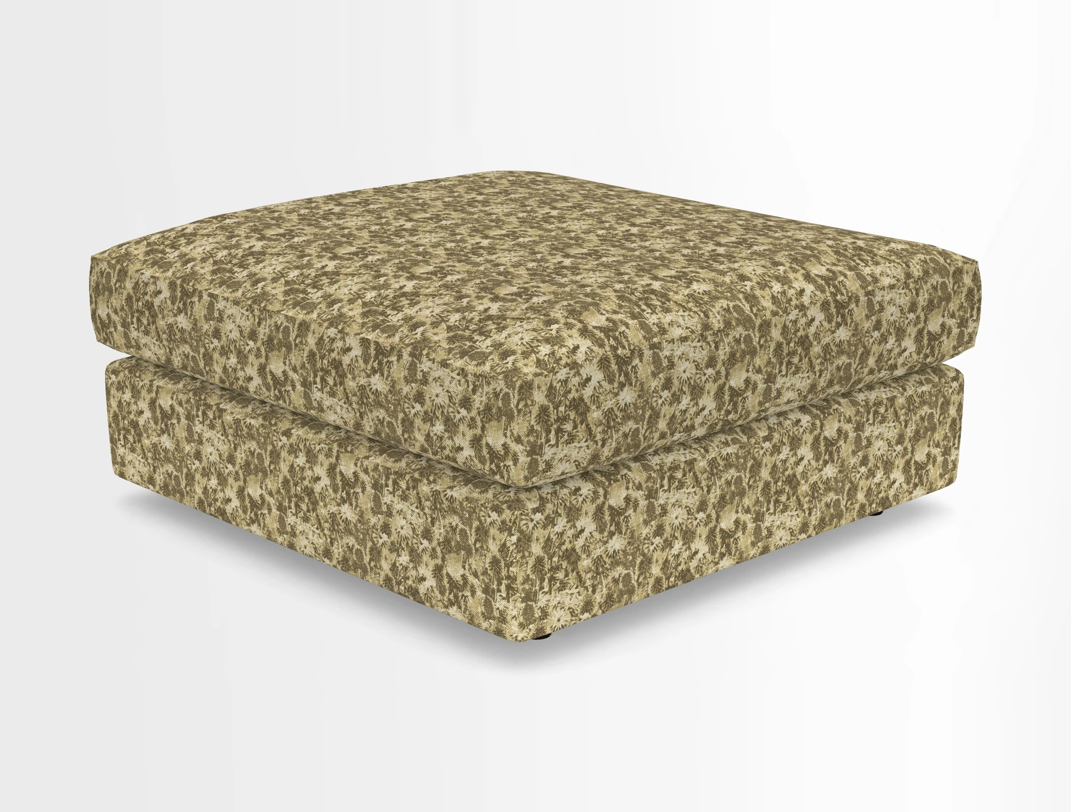 Slingsby fixed cover Footstool in Two Tone Plain Biscuit