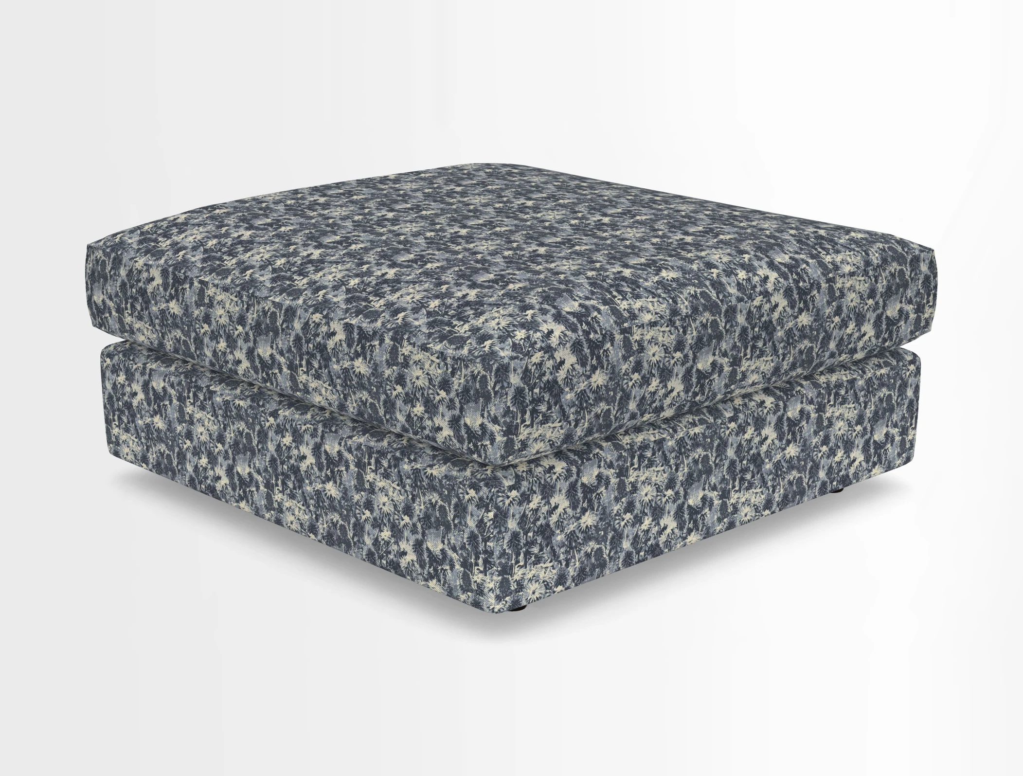 Slingsby fixed cover Footstool in Two Tone Plain Biscuit