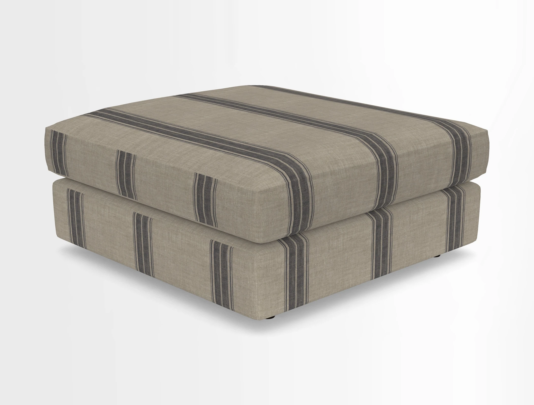 Slingsby fixed cover Footstool in Two Tone Plain Biscuit