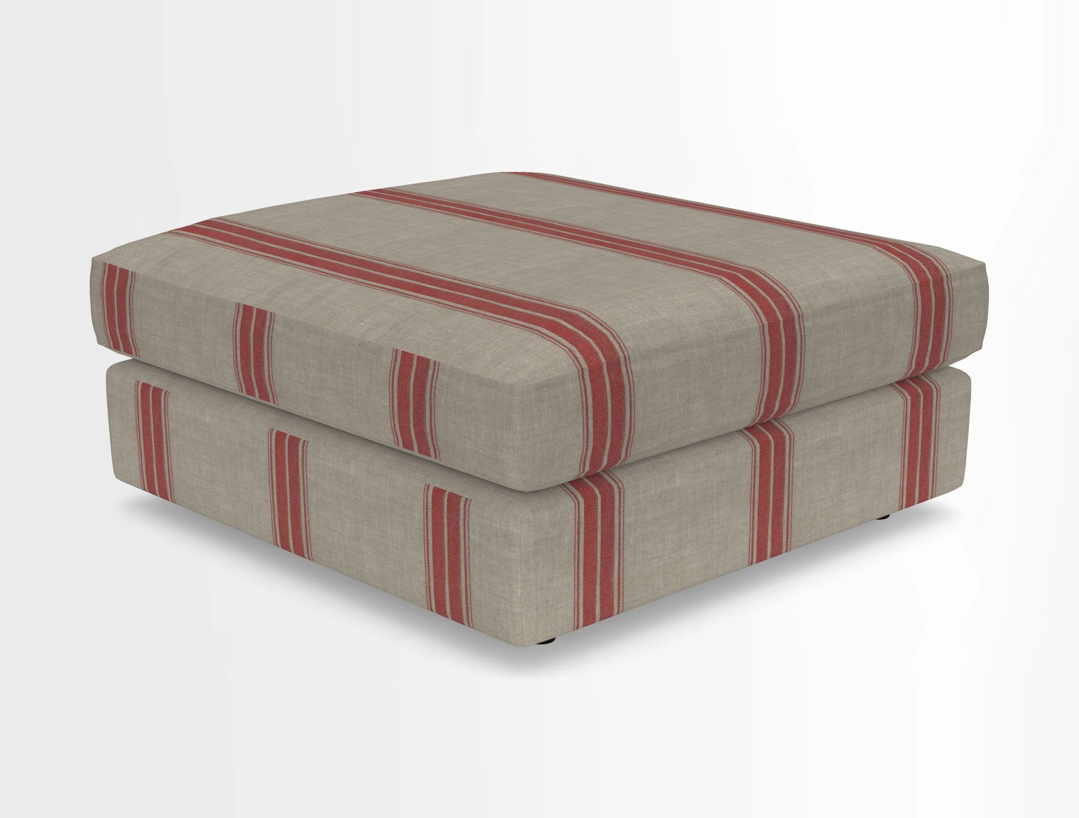 Slingsby fixed cover Footstool in Two Tone Plain Biscuit
