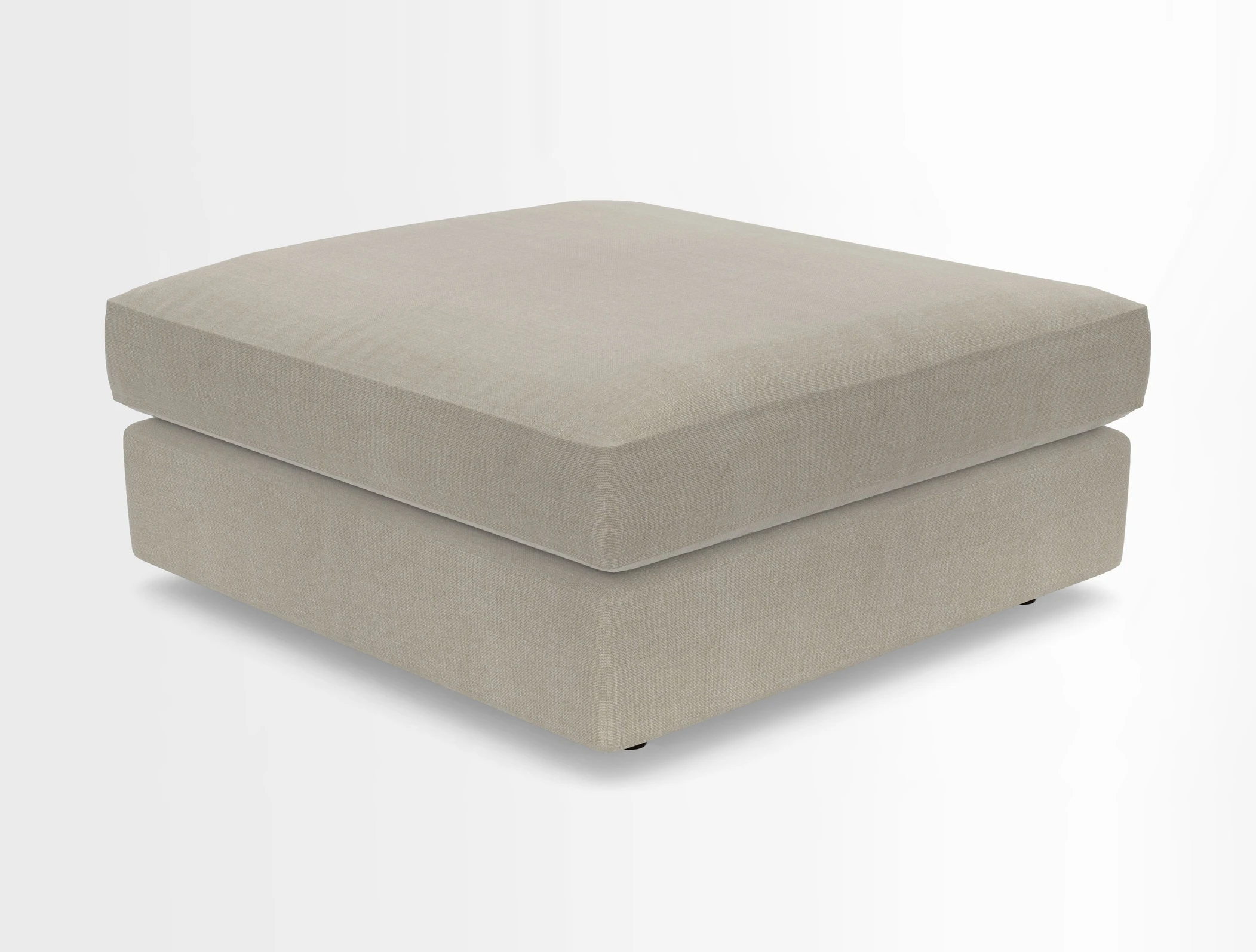 Slingsby fixed cover Footstool in Two Tone Plain Biscuit