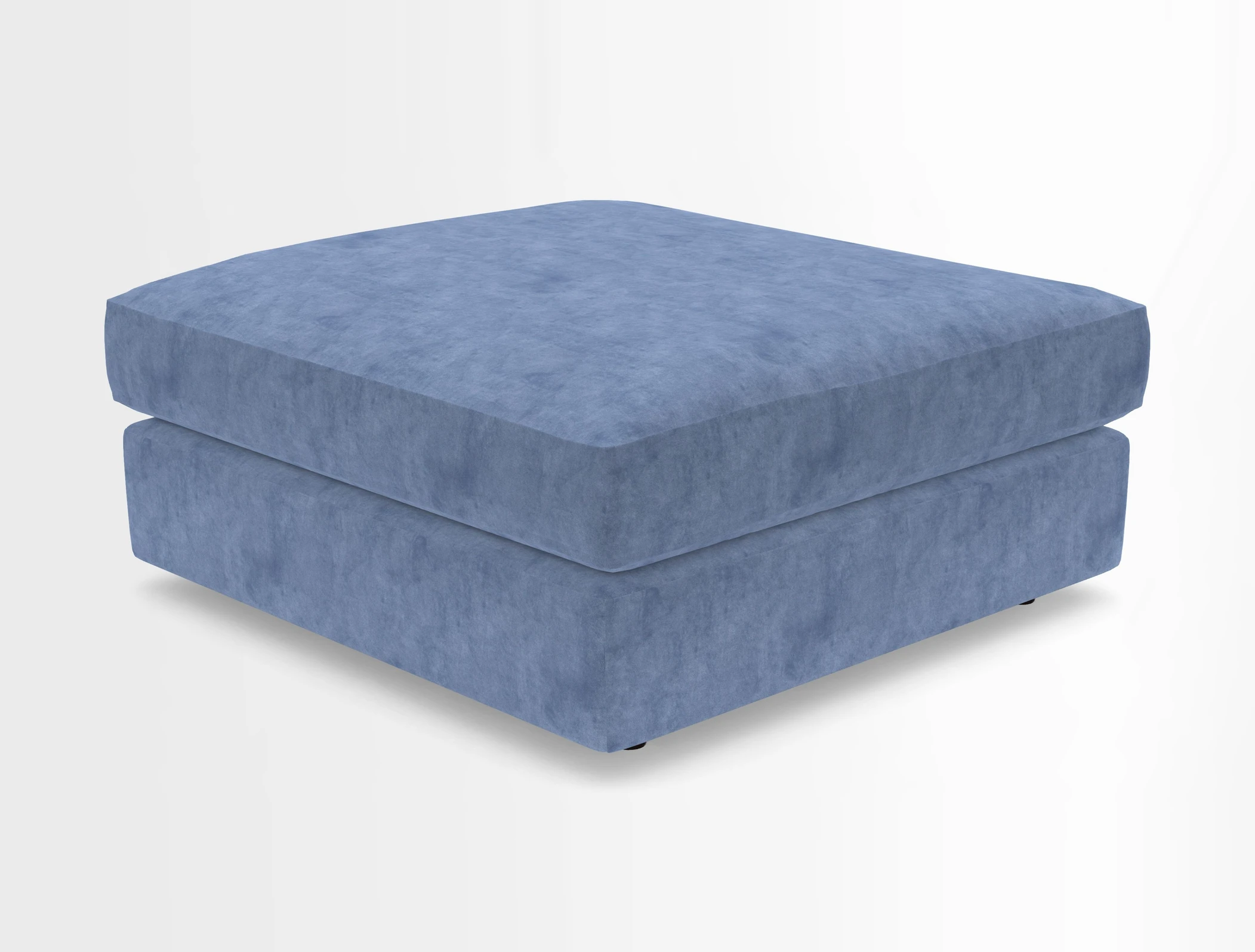 Slingsby fixed cover Footstool in Two Tone Plain Biscuit