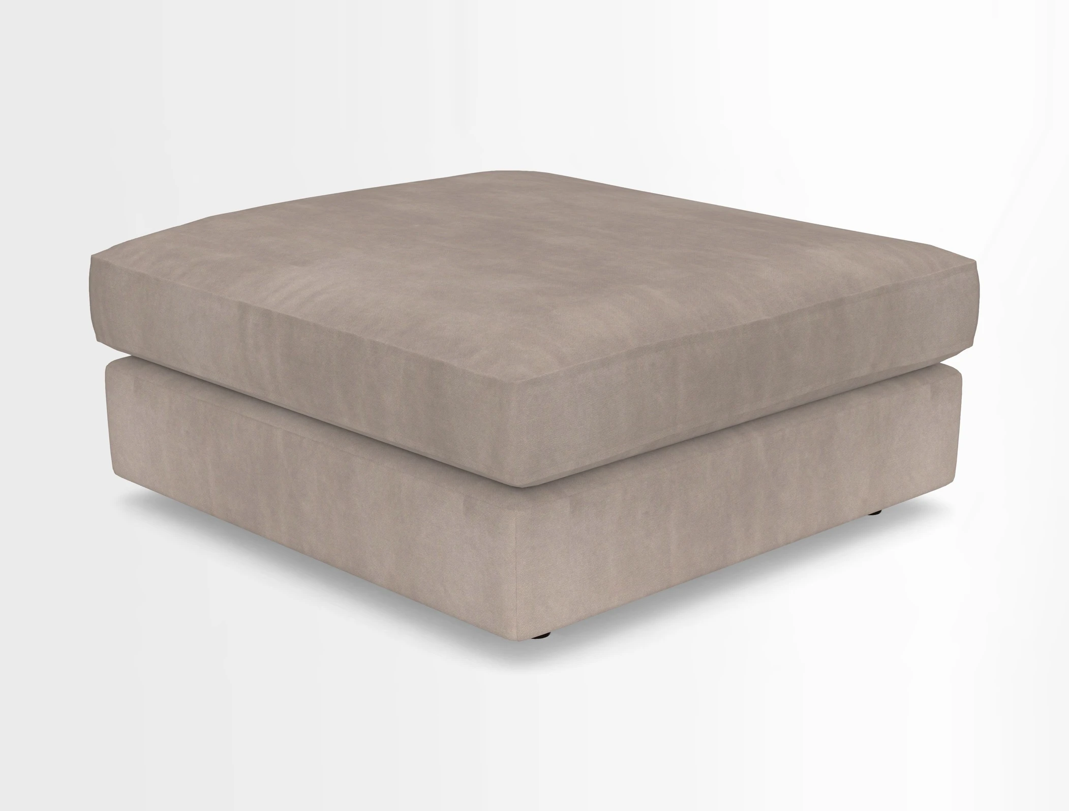 Slingsby fixed cover Footstool in Two Tone Plain Biscuit