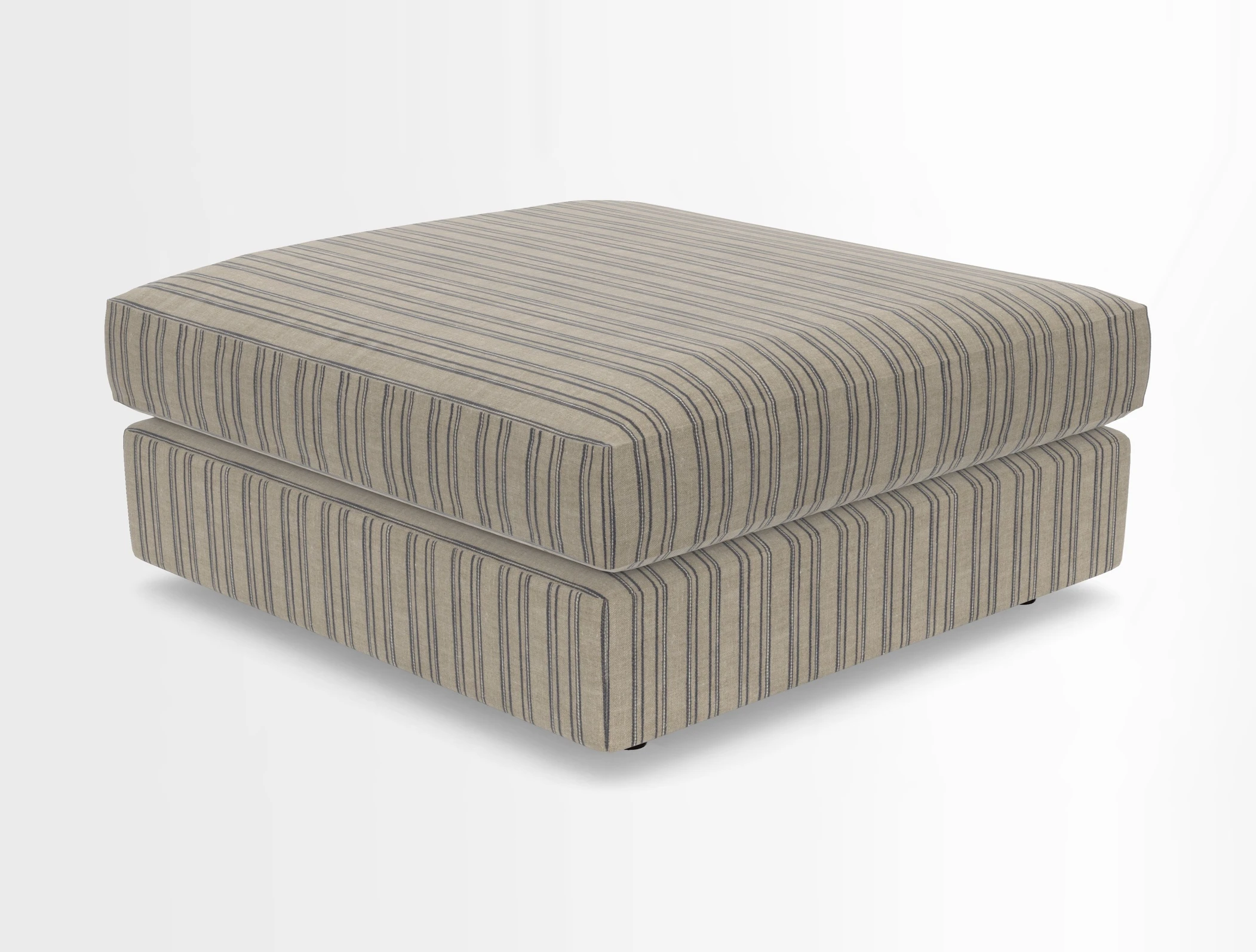 Slingsby fixed cover Footstool in Two Tone Plain Biscuit
