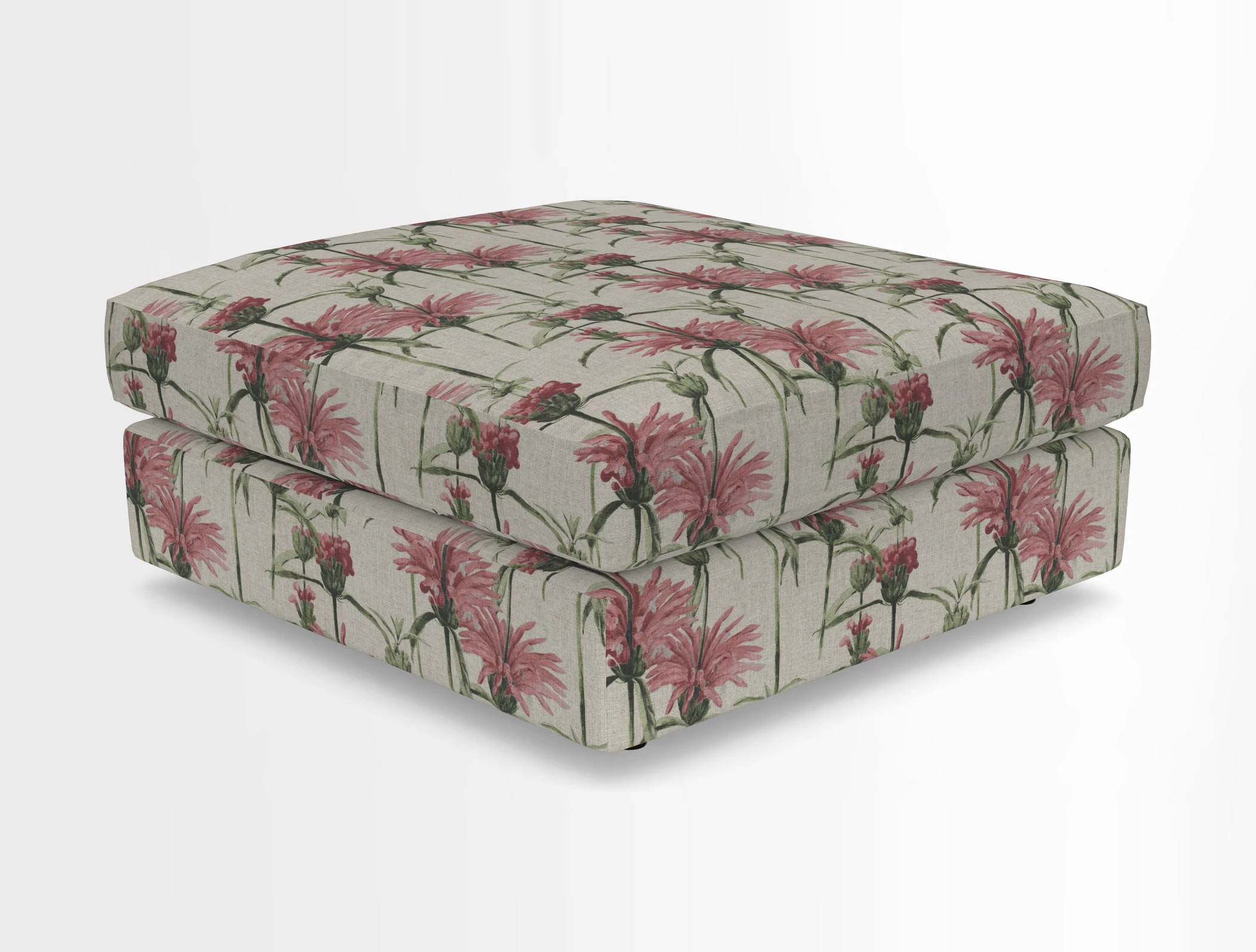 Slingsby fixed cover Footstool in Two Tone Plain Biscuit
