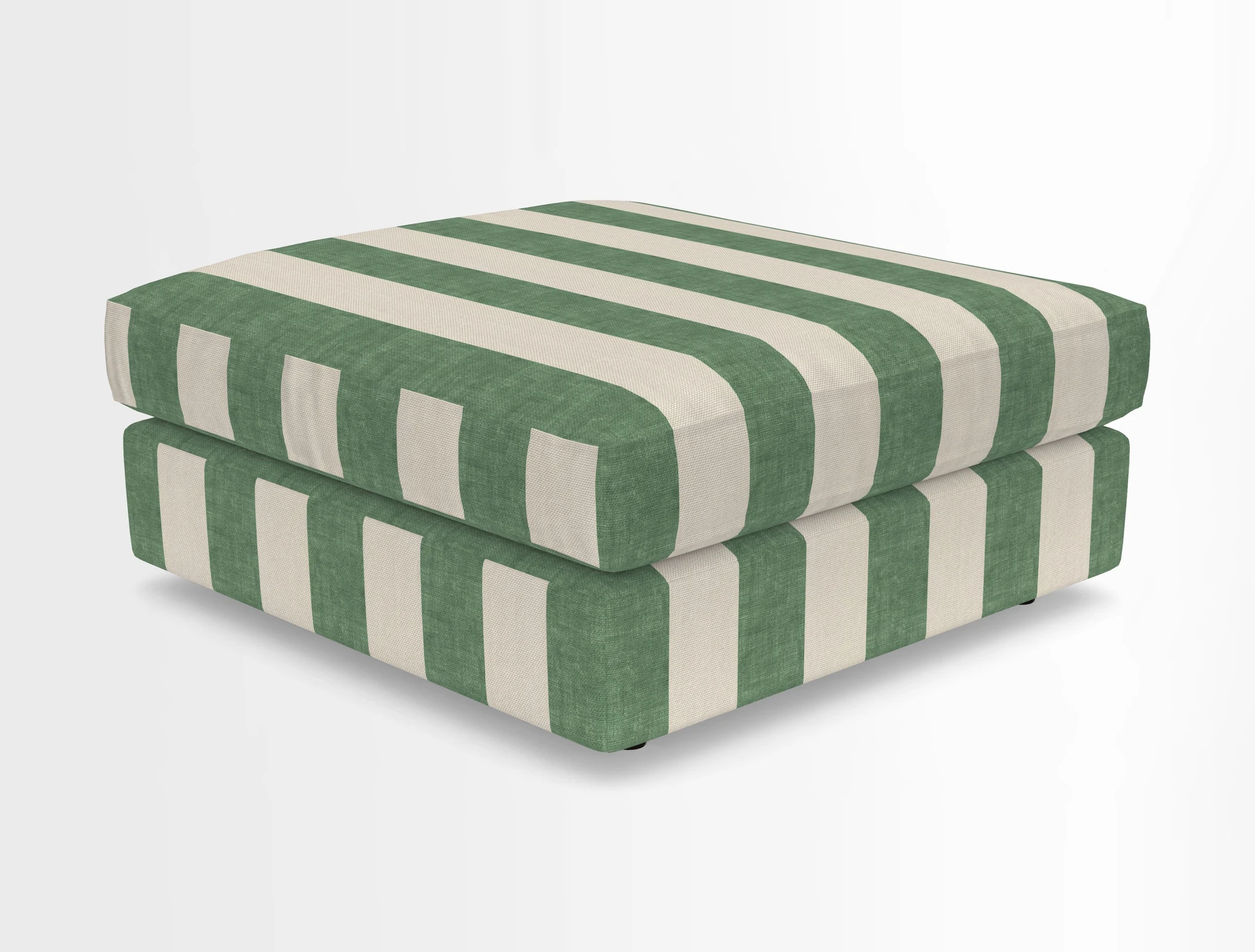 Slingsby fixed cover Footstool in Two Tone Plain Biscuit