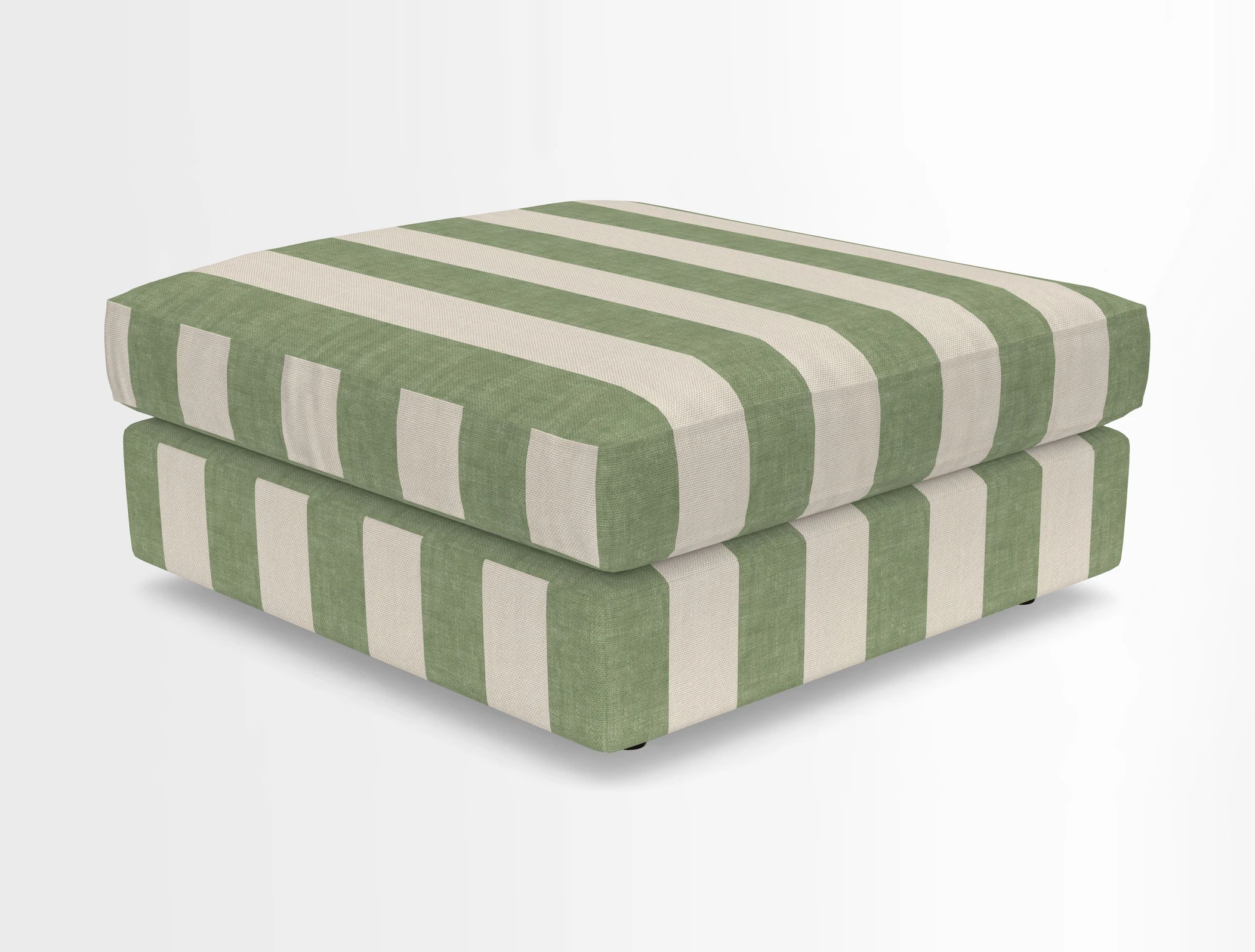 Slingsby fixed cover Footstool in Two Tone Plain Biscuit