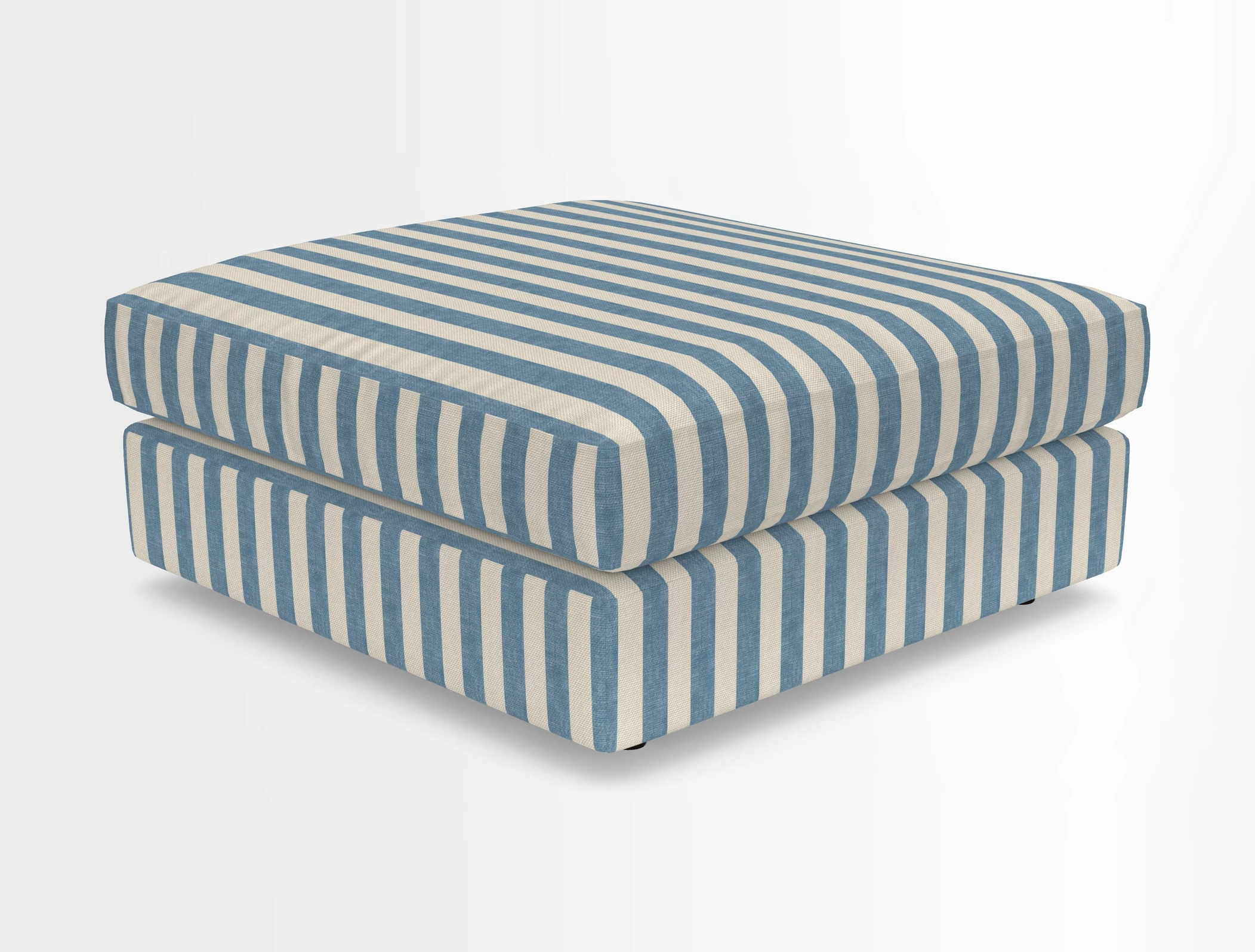 Slingsby fixed cover Footstool in Two Tone Plain Biscuit