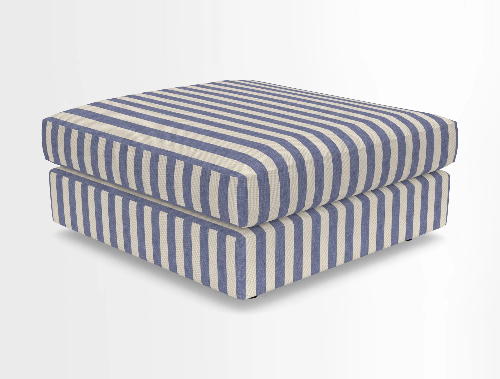 Slingsby fixed cover Footstool in Two Tone Plain Biscuit