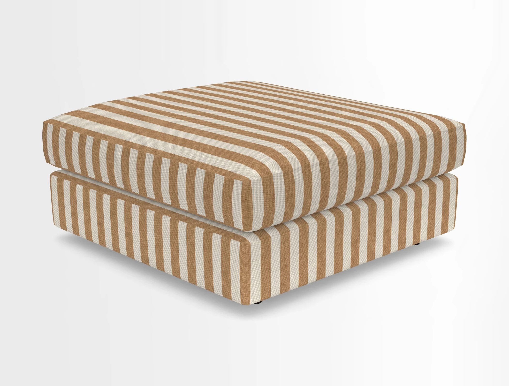 Slingsby fixed cover Footstool in Two Tone Plain Biscuit