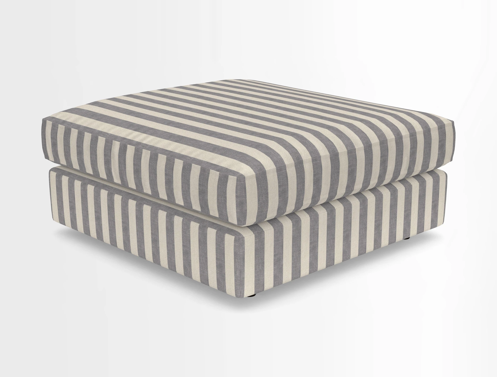 Slingsby fixed cover Footstool in Two Tone Plain Biscuit