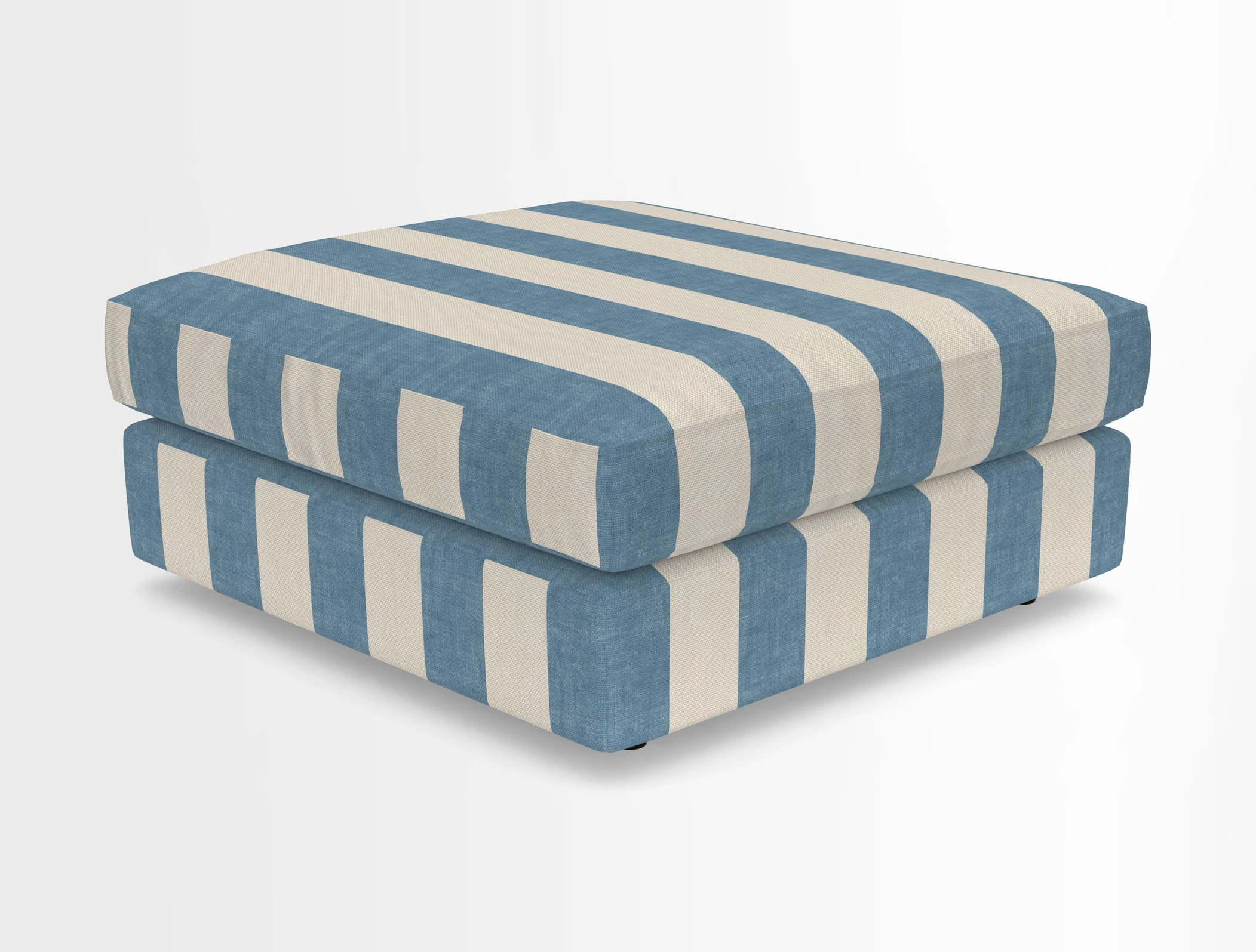 Slingsby fixed cover Footstool in Two Tone Plain Biscuit