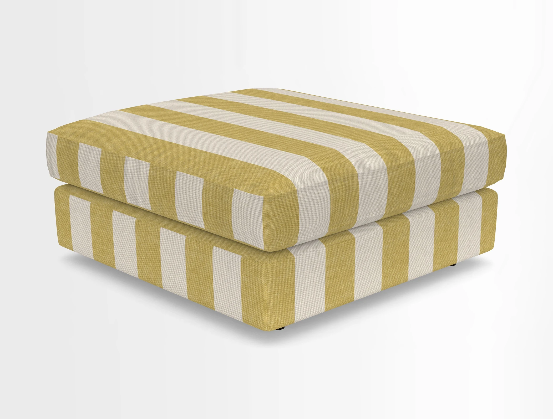 Slingsby fixed cover Footstool in Two Tone Plain Biscuit