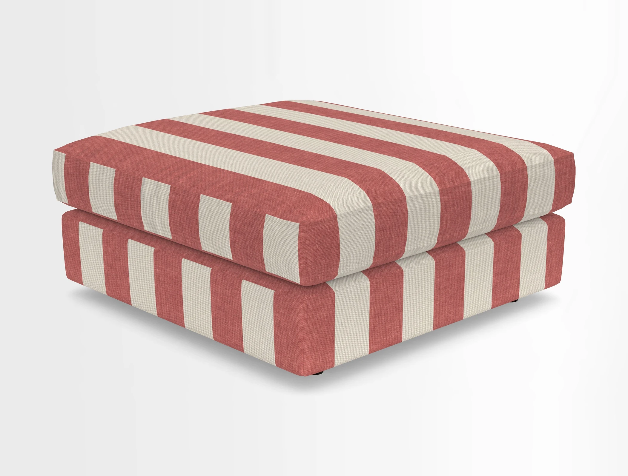 Slingsby fixed cover Footstool in Two Tone Plain Biscuit