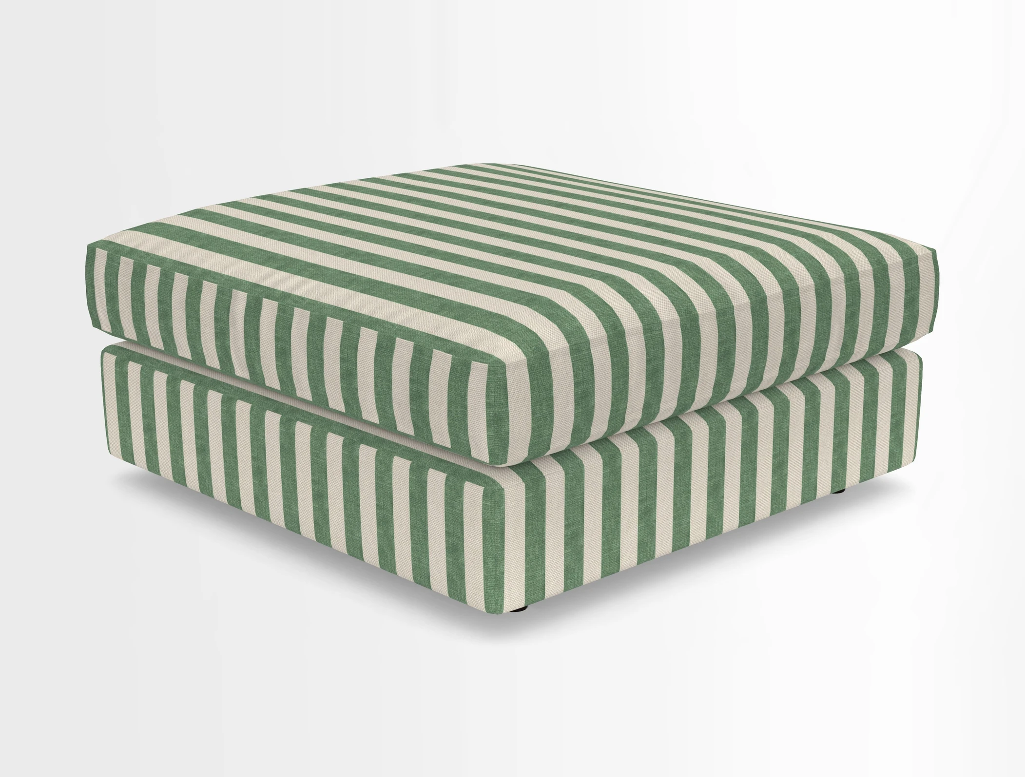 Slingsby fixed cover Footstool in Two Tone Plain Biscuit