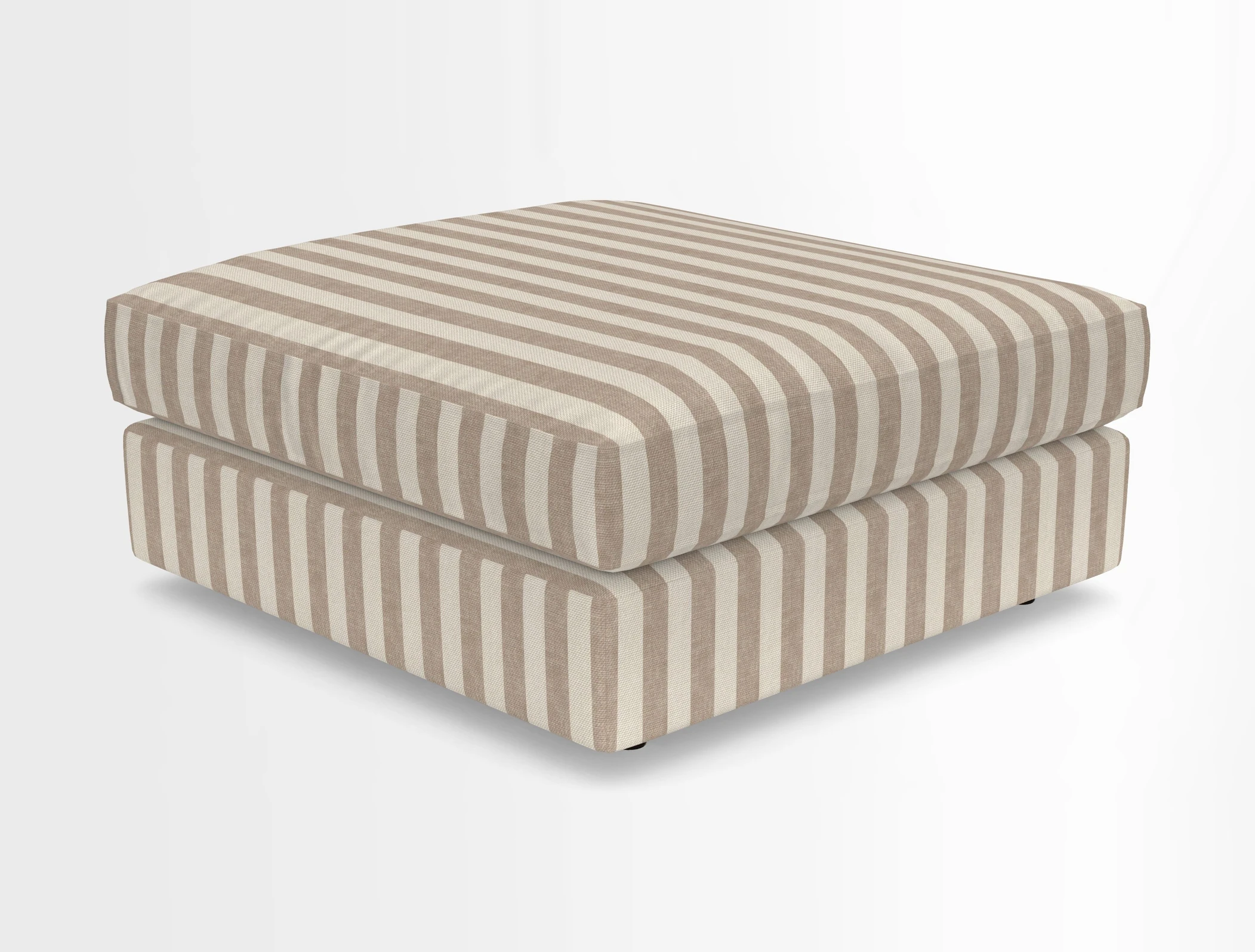 Slingsby fixed cover Footstool in Two Tone Plain Biscuit