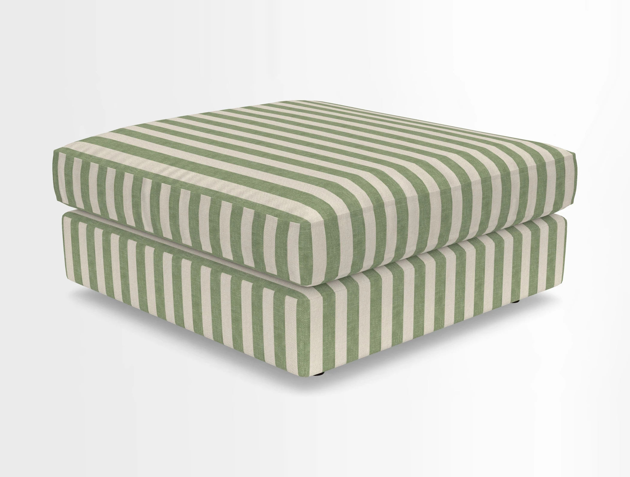 Slingsby fixed cover Footstool in Two Tone Plain Biscuit