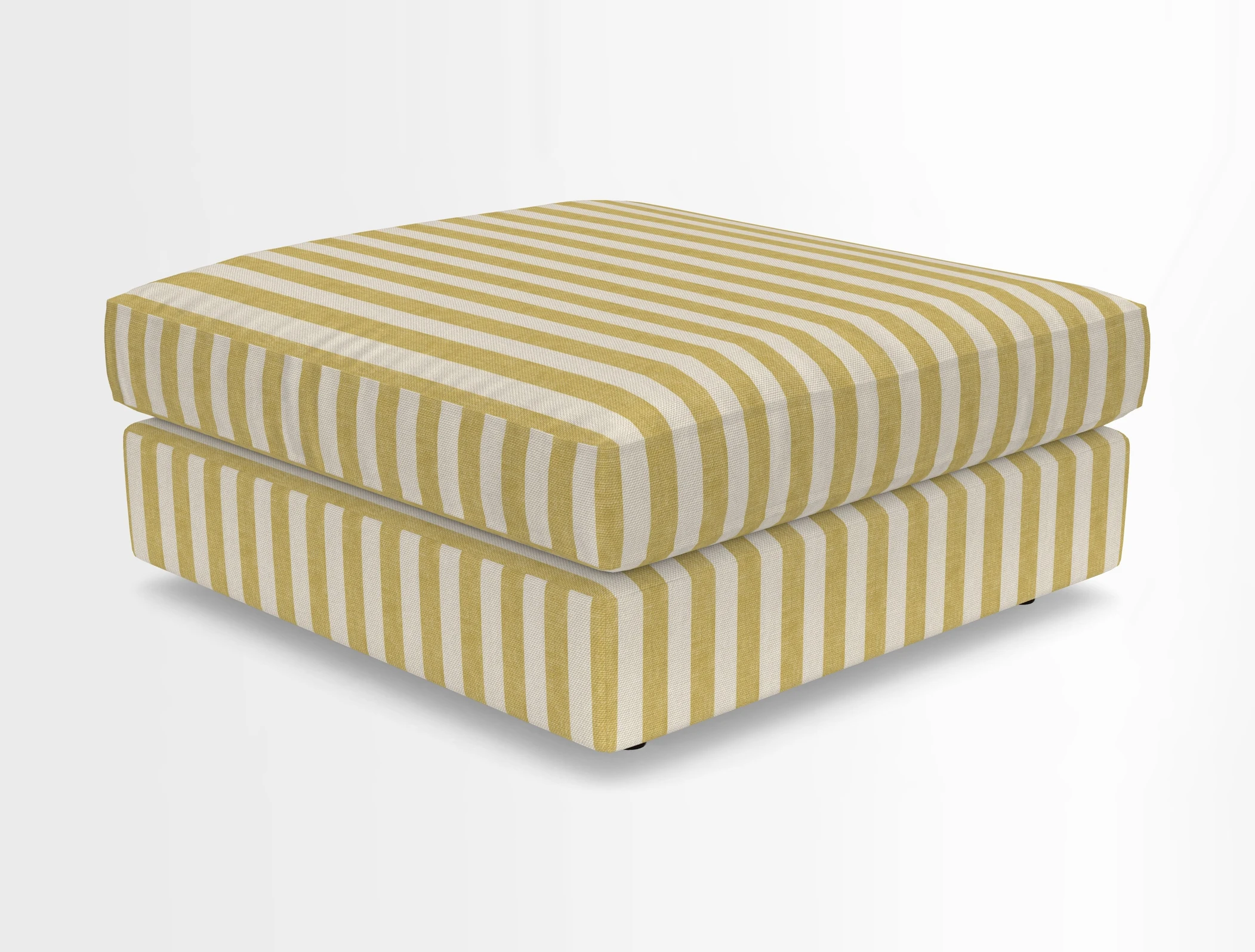 Slingsby fixed cover Footstool in Two Tone Plain Biscuit