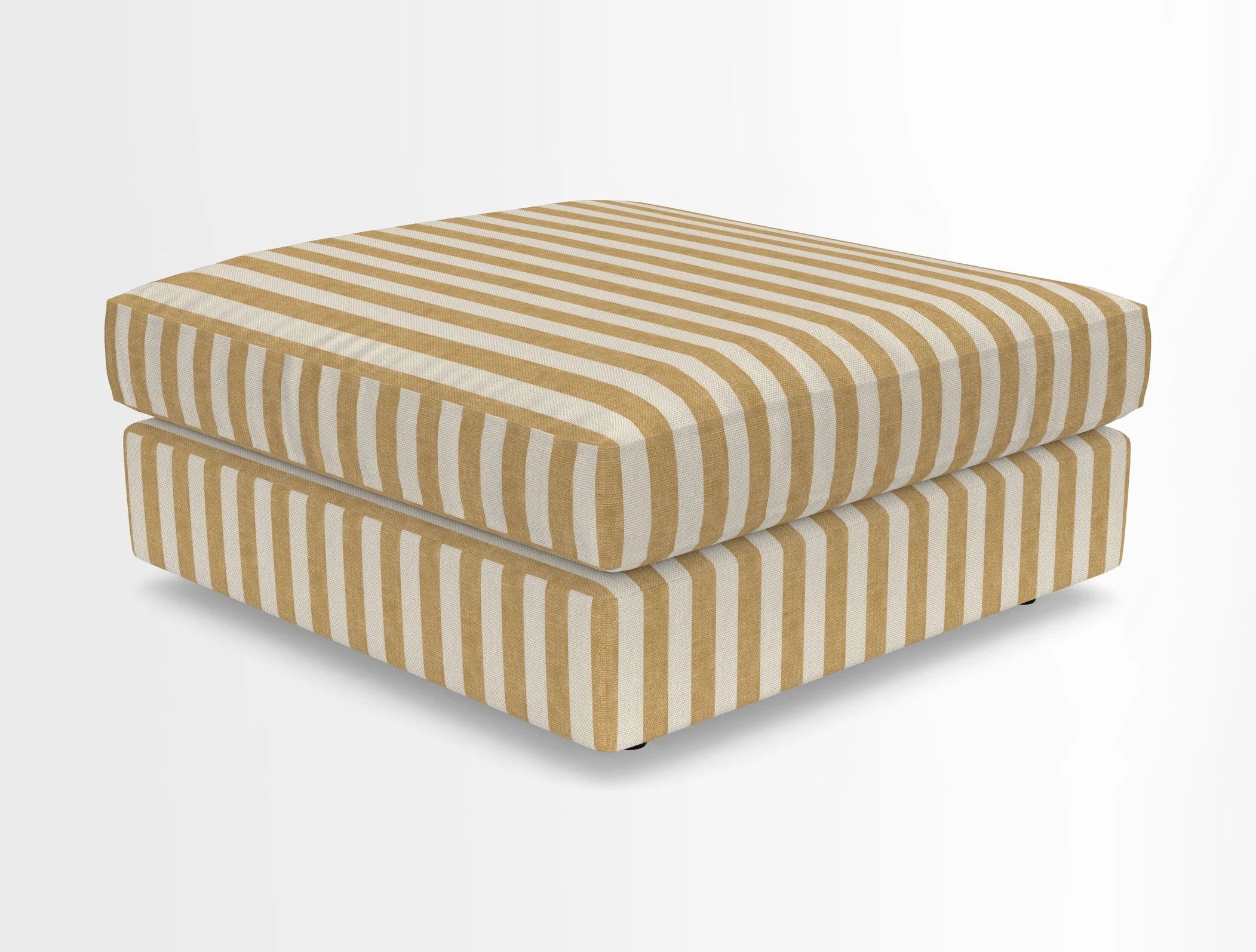 Slingsby fixed cover Footstool in Two Tone Plain Biscuit