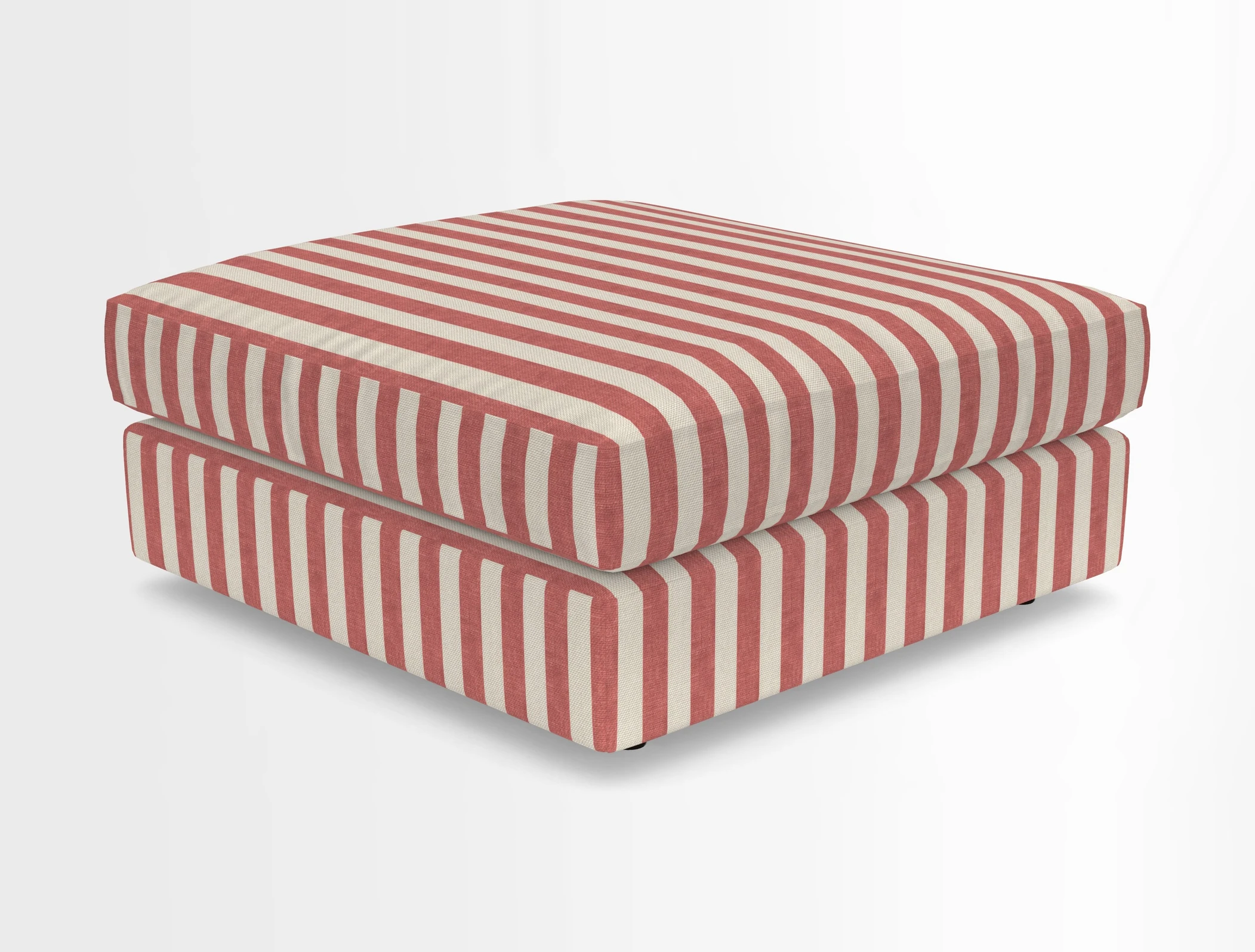 Slingsby fixed cover Footstool in Two Tone Plain Biscuit