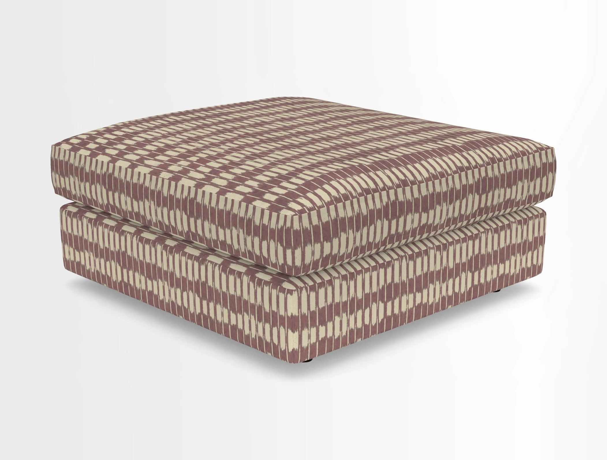 Slingsby fixed cover Footstool in Two Tone Plain Biscuit