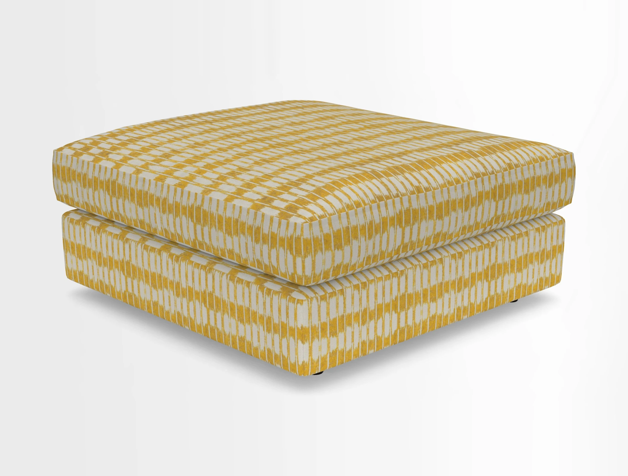 Slingsby fixed cover Footstool in Two Tone Plain Biscuit