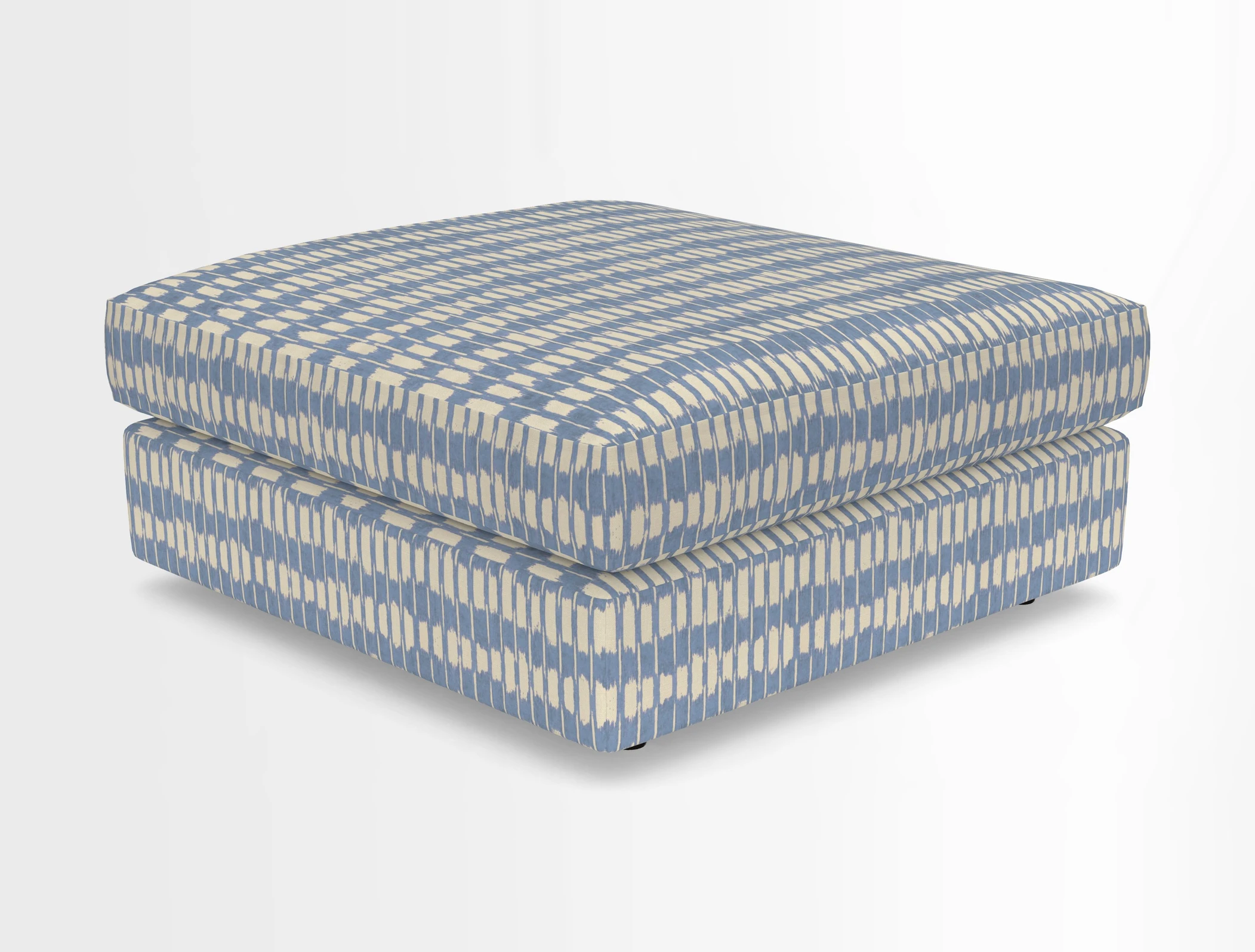 Slingsby fixed cover Footstool in Two Tone Plain Biscuit