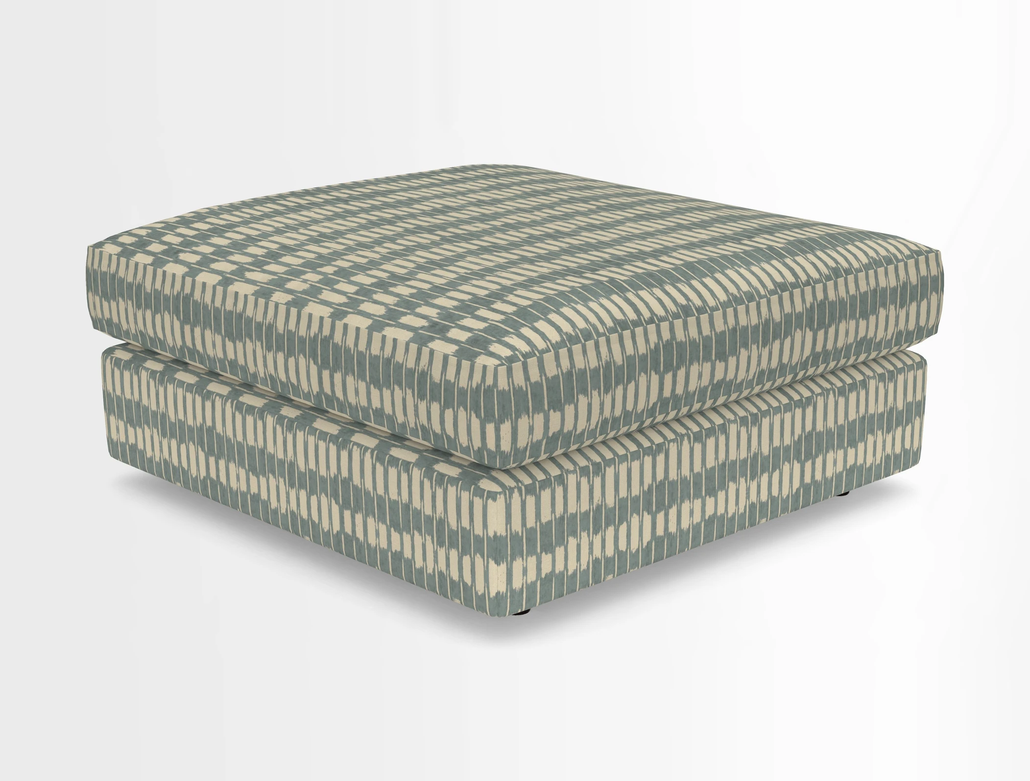 Slingsby fixed cover Footstool in Two Tone Plain Biscuit