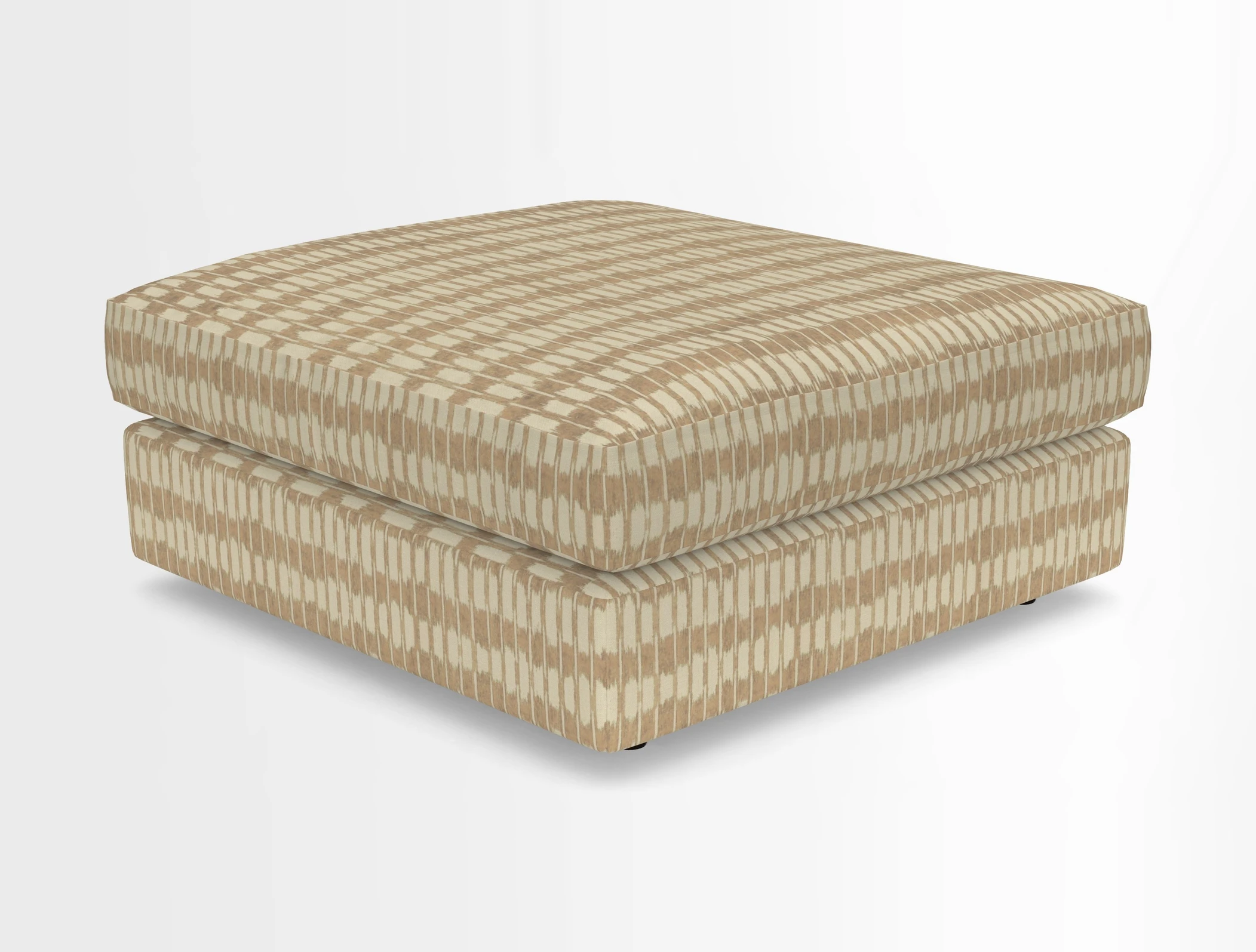 Slingsby fixed cover Footstool in Two Tone Plain Biscuit