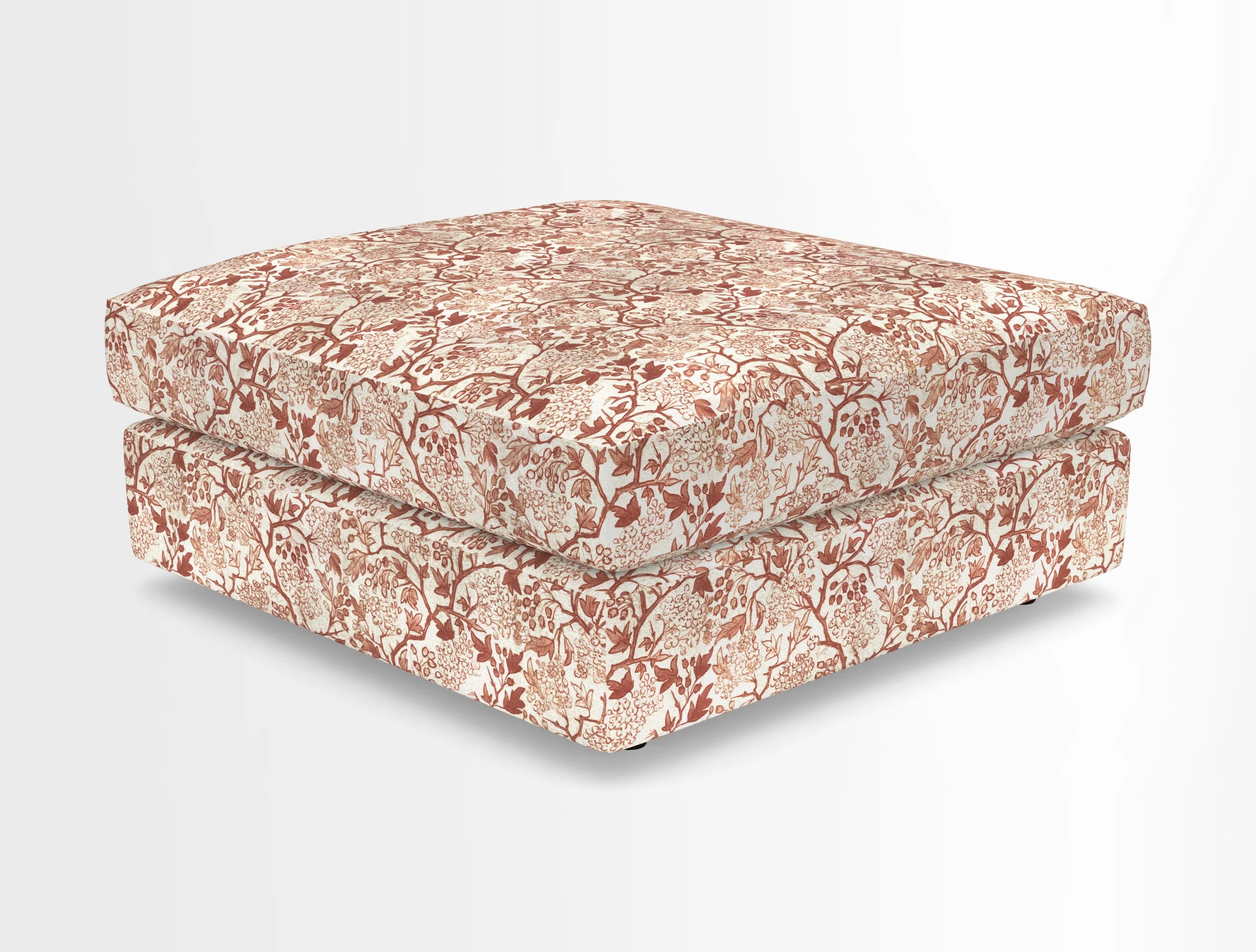 Slingsby fixed cover Footstool in Two Tone Plain Biscuit