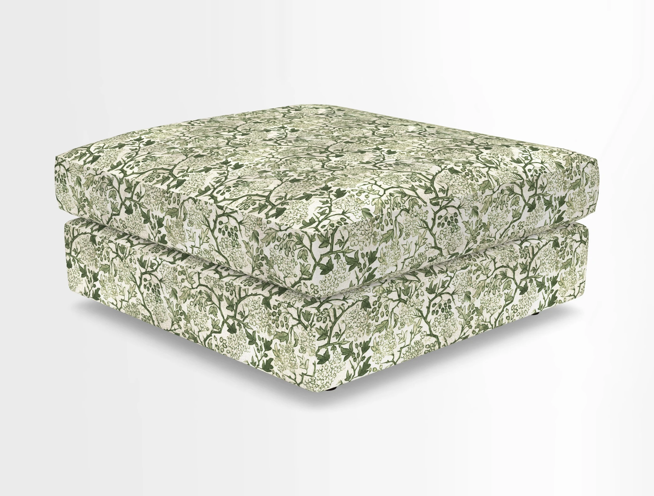 Slingsby fixed cover Footstool in Two Tone Plain Biscuit