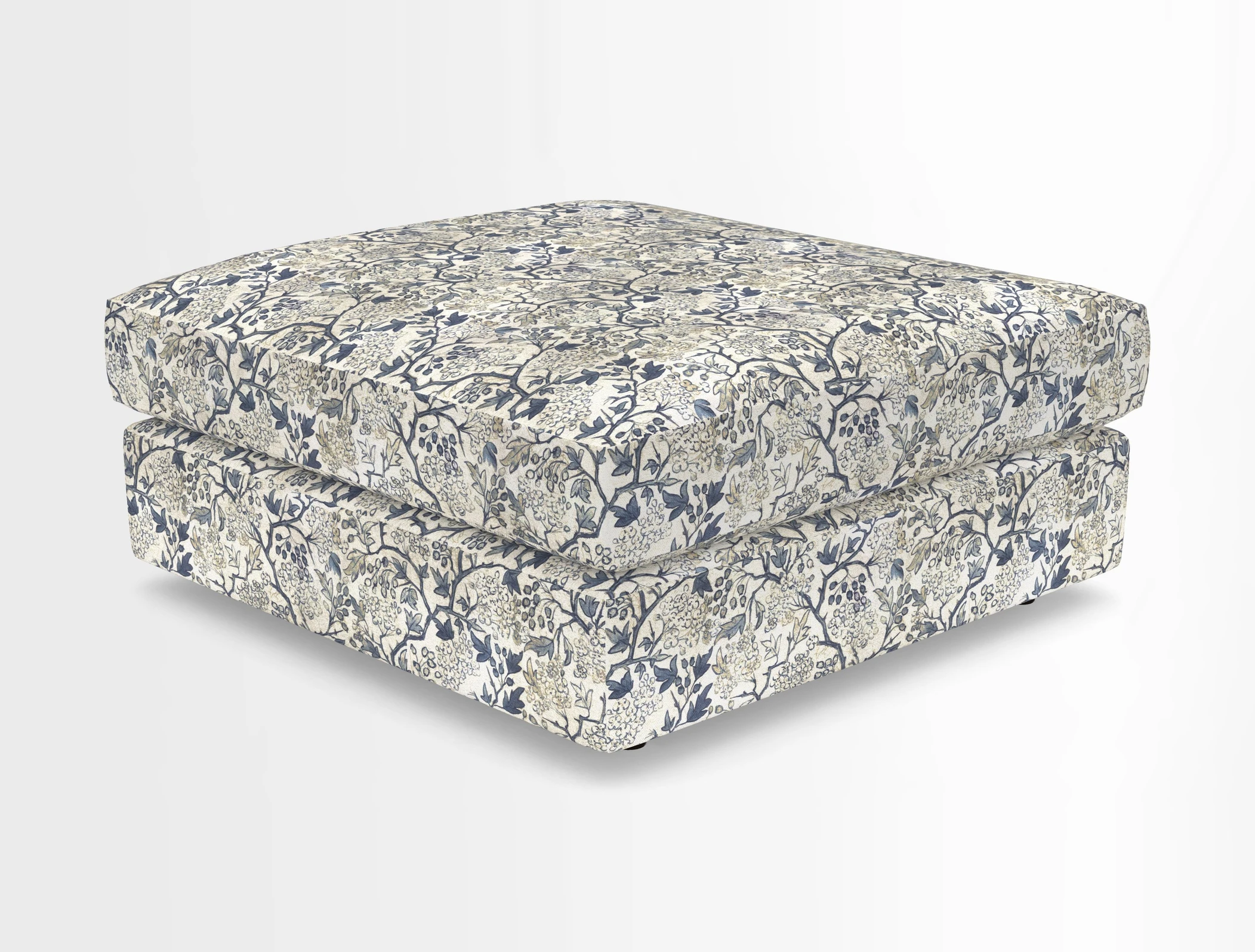 Slingsby fixed cover Footstool in Two Tone Plain Biscuit