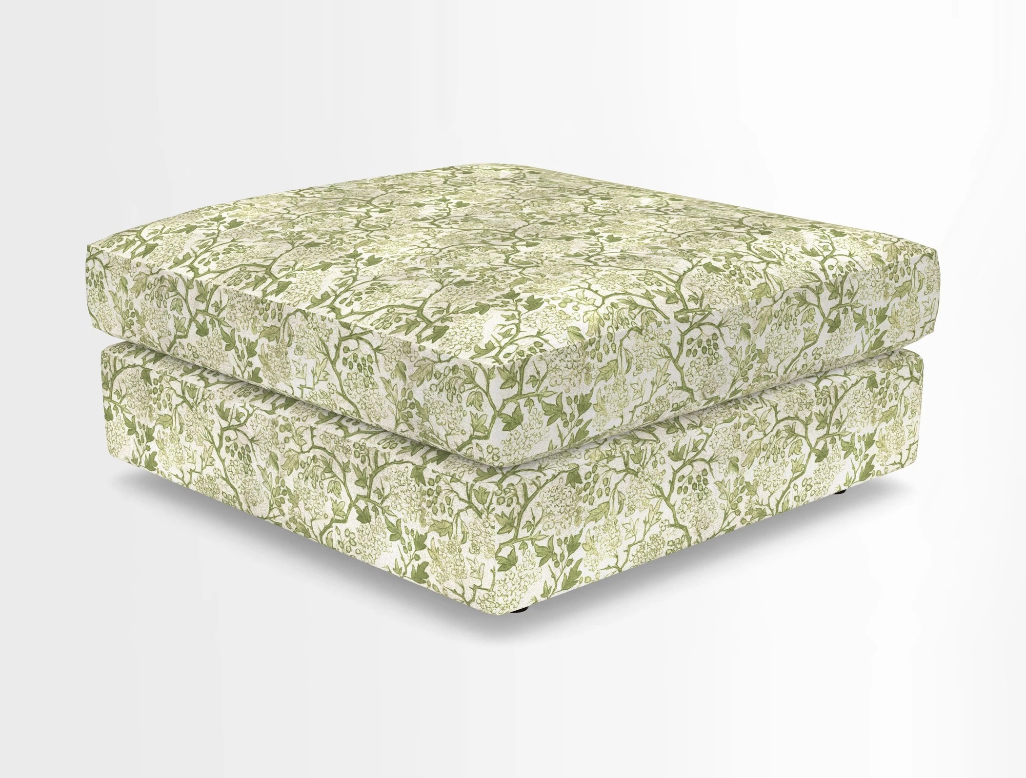Slingsby fixed cover Footstool in Two Tone Plain Biscuit