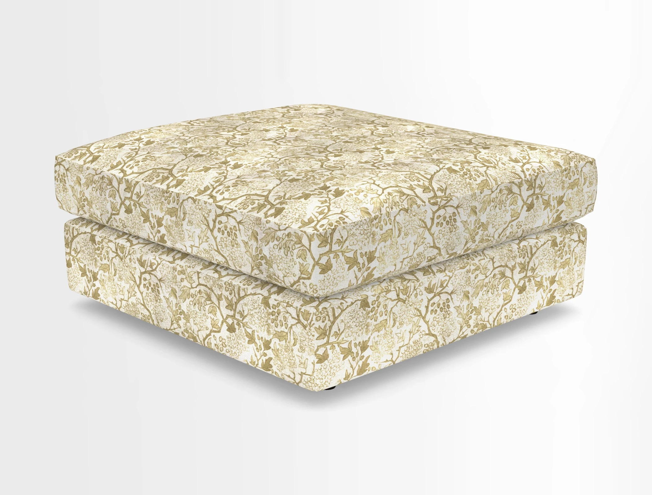 Slingsby fixed cover Footstool in Two Tone Plain Biscuit
