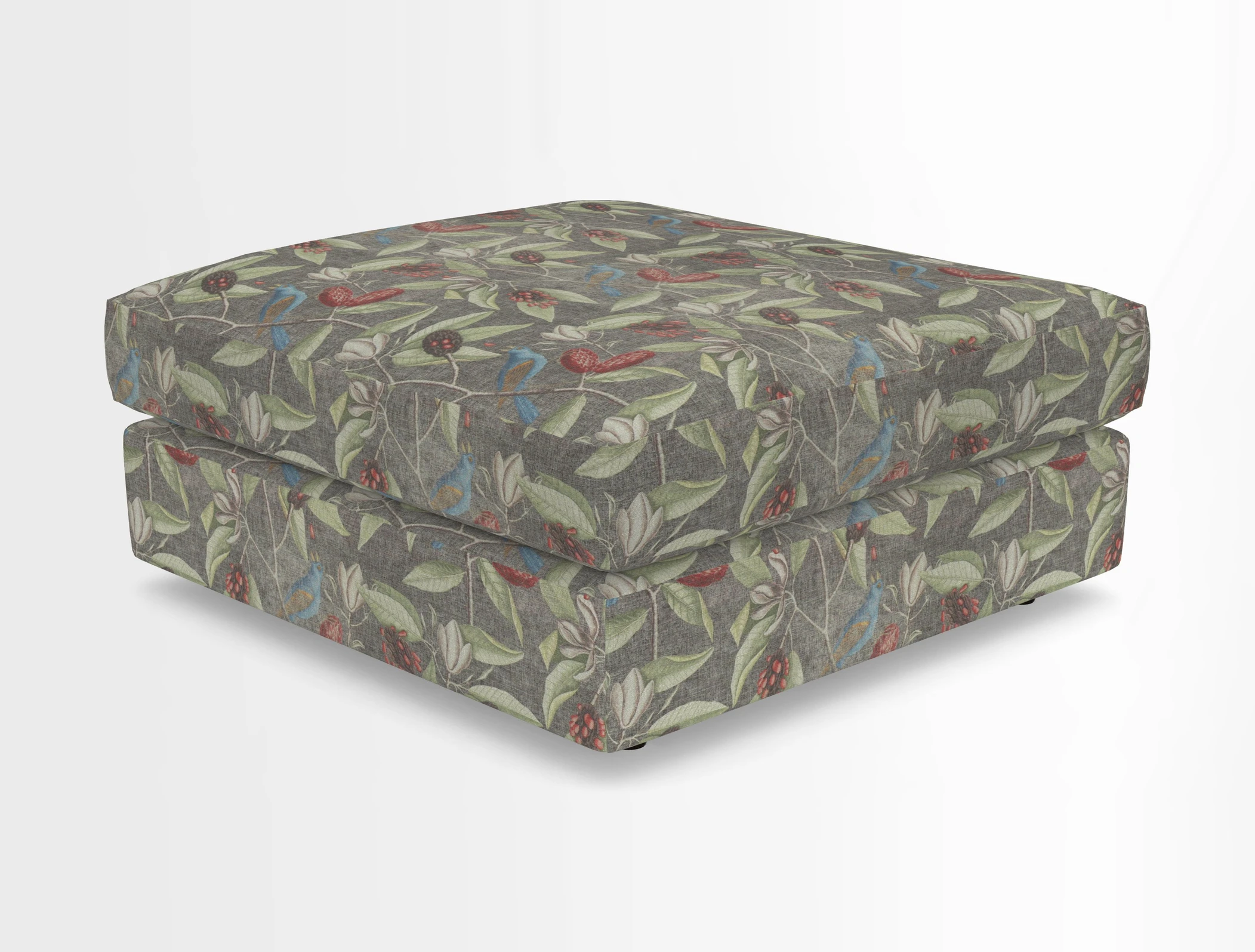 Slingsby fixed cover Footstool in Two Tone Plain Biscuit