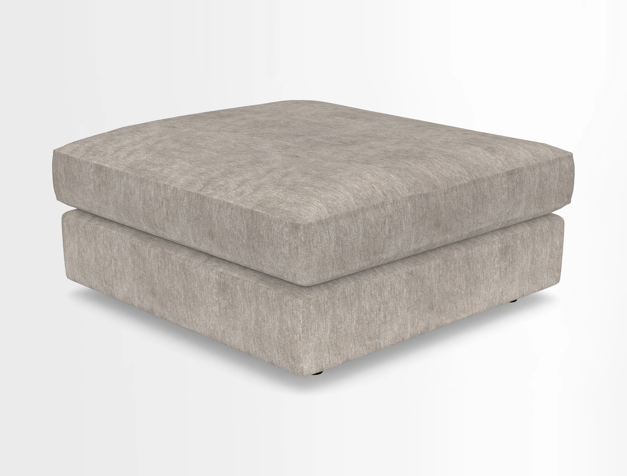 Slingsby fixed cover Footstool in Two Tone Plain Biscuit