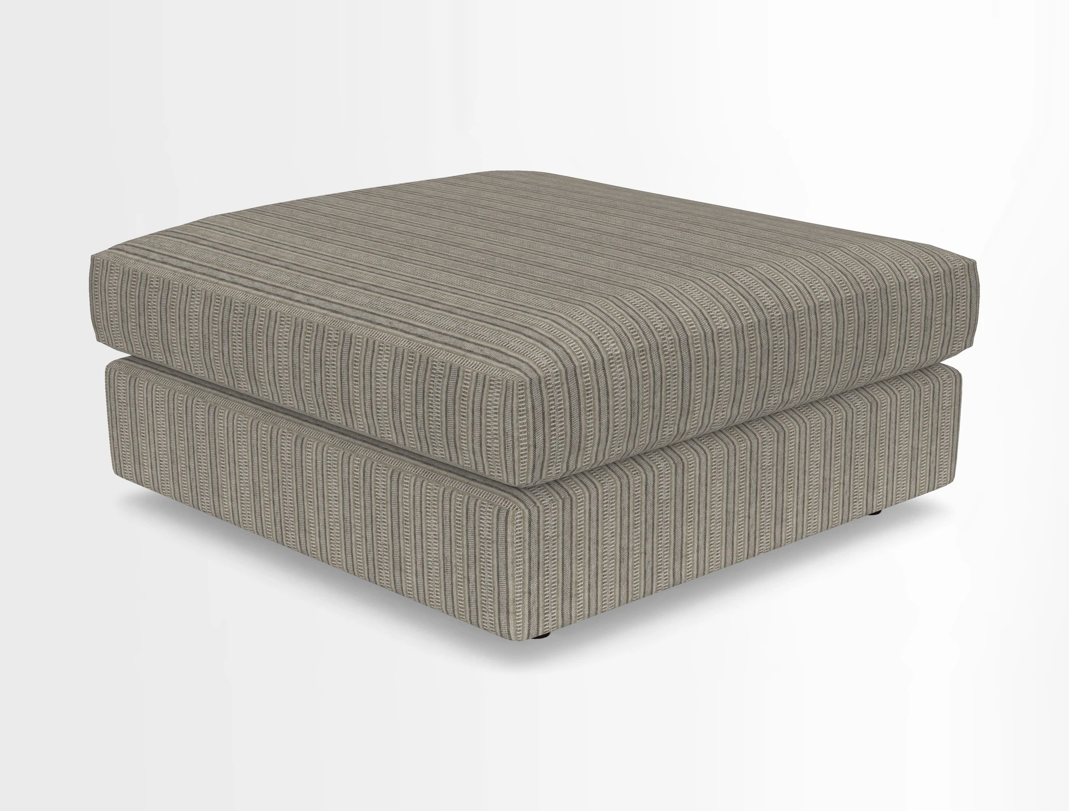 Slingsby fixed cover Footstool in Two Tone Plain Biscuit