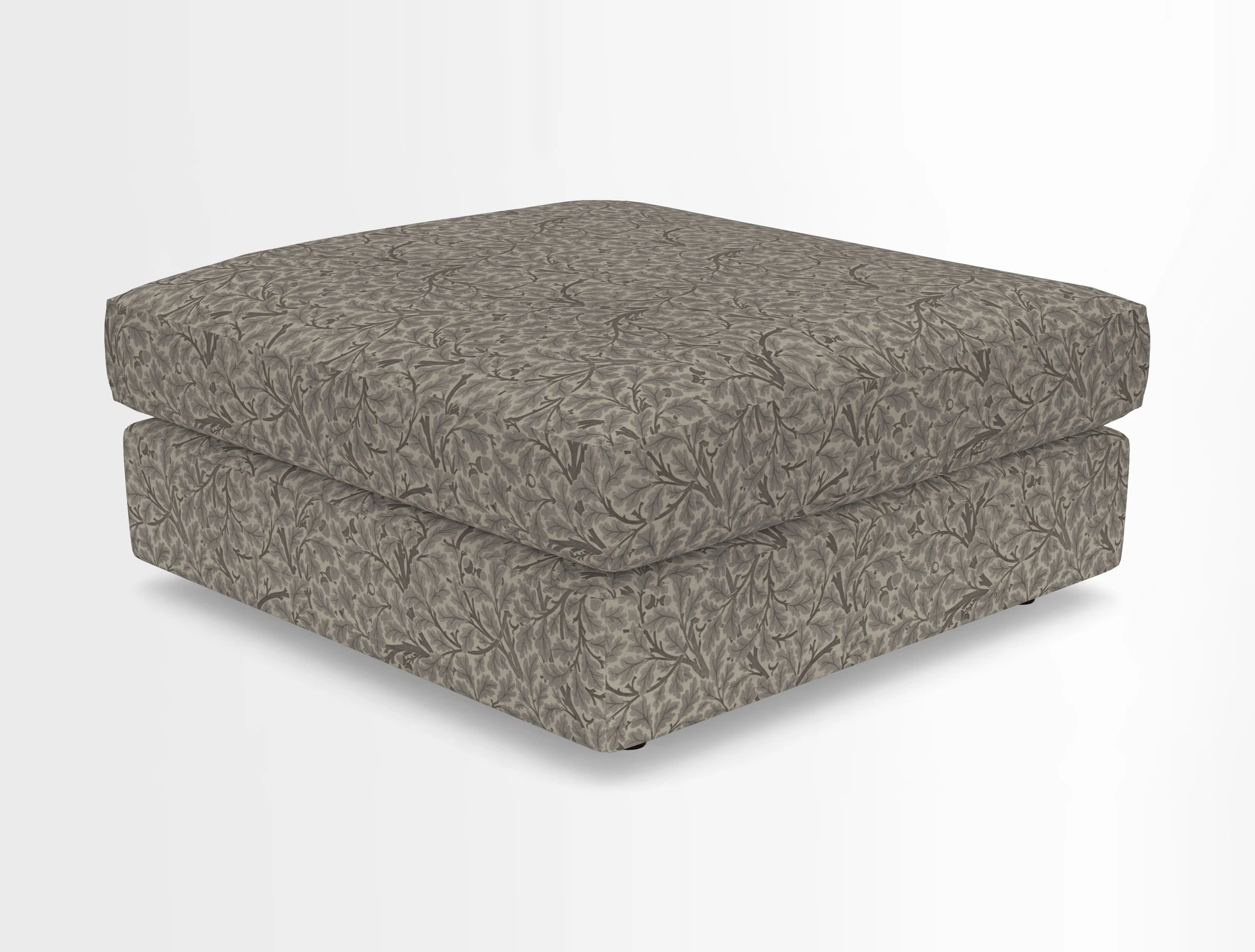 Slingsby fixed cover Footstool in Two Tone Plain Biscuit
