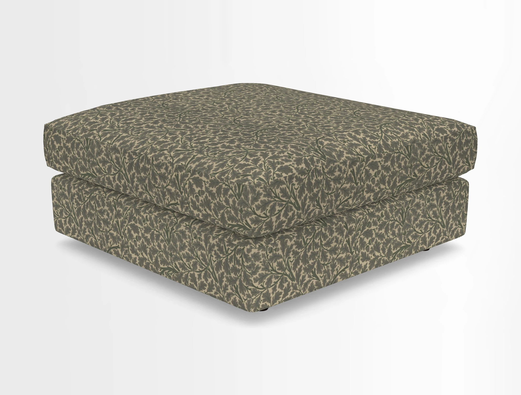 Slingsby fixed cover Footstool in Two Tone Plain Biscuit