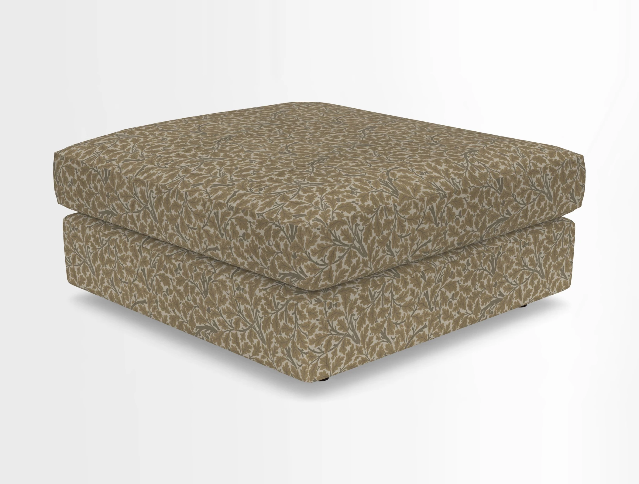 Slingsby fixed cover Footstool in Two Tone Plain Biscuit