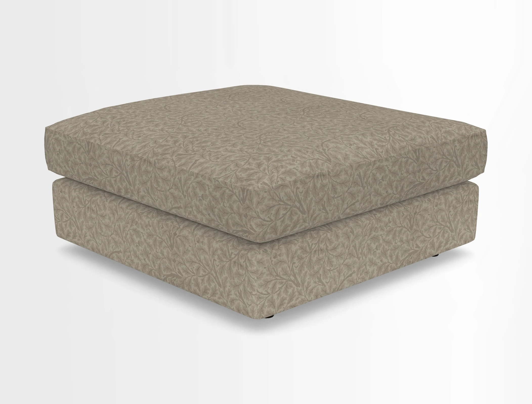 Slingsby fixed cover Footstool in Two Tone Plain Biscuit