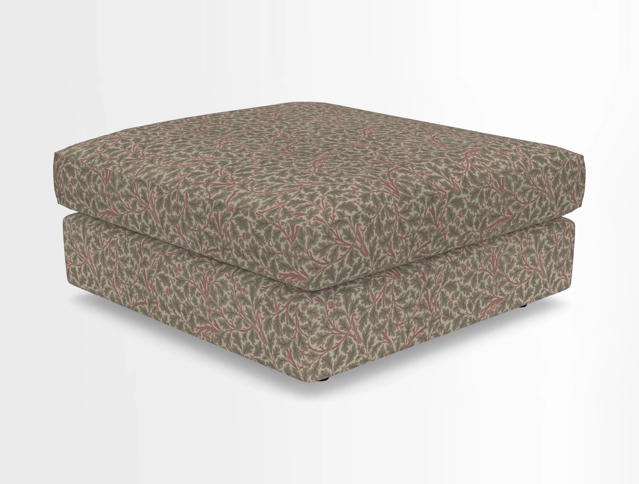 Slingsby fixed cover Footstool in Two Tone Plain Biscuit