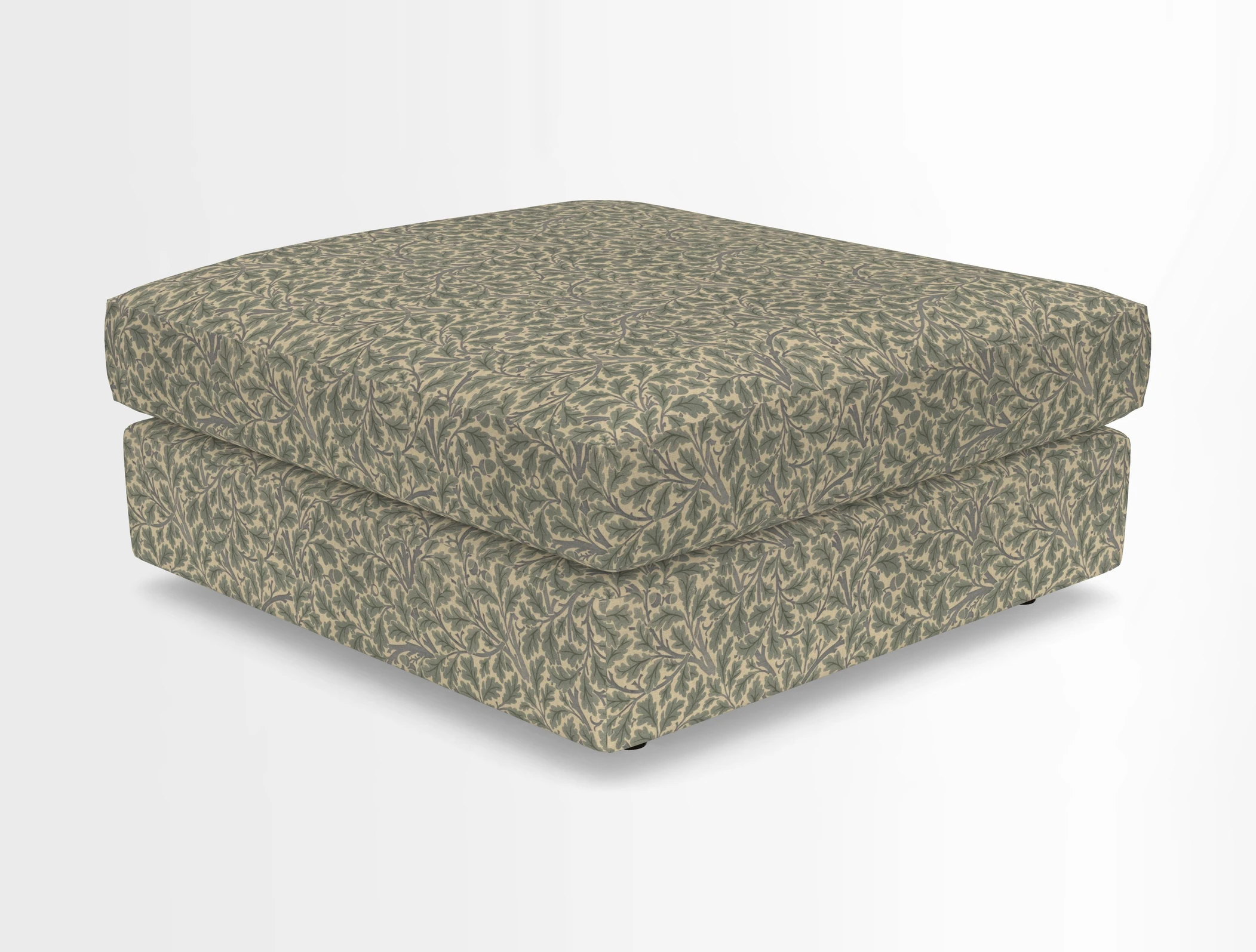 Slingsby fixed cover Footstool in Two Tone Plain Biscuit